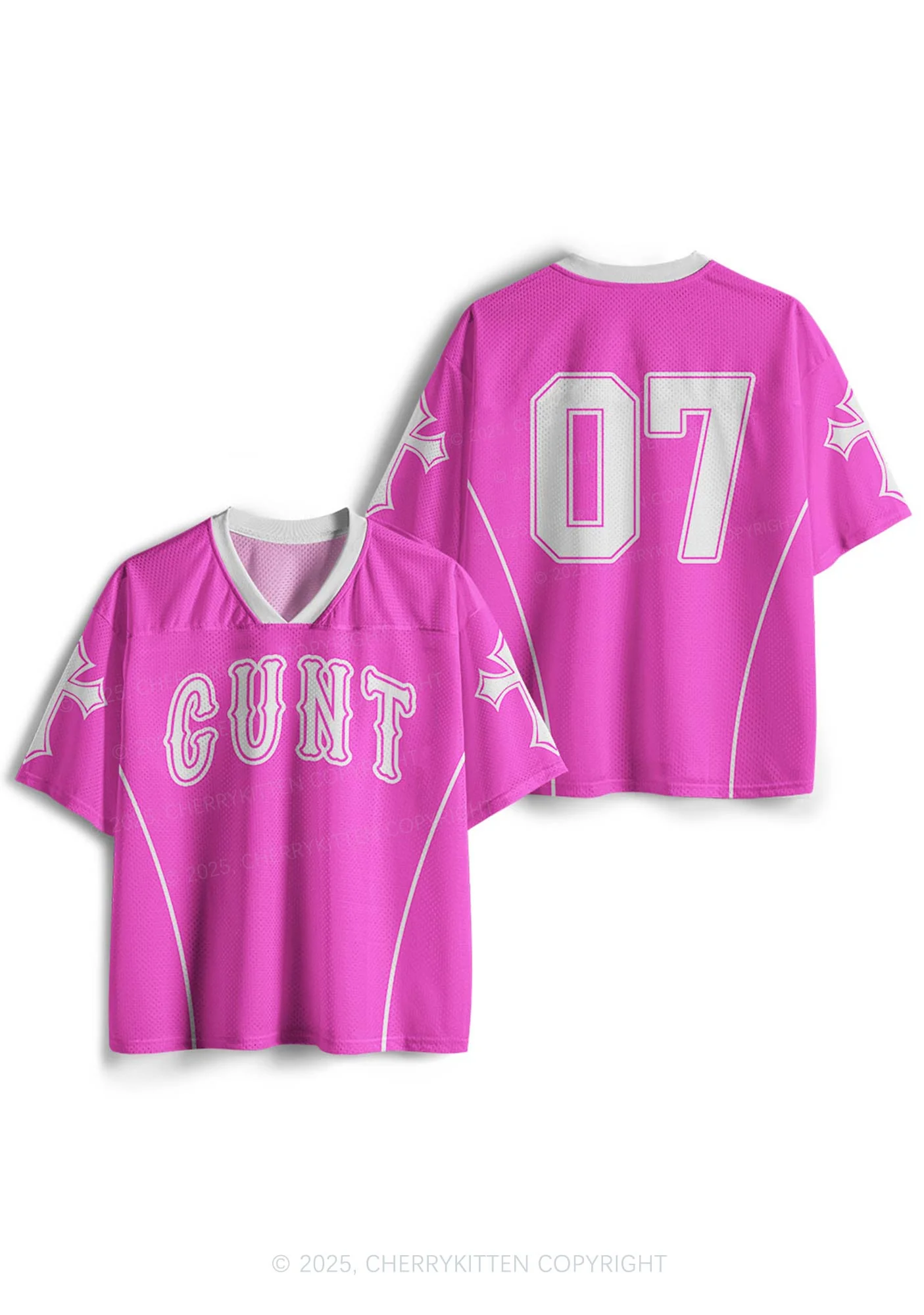 Custom Pink Cxxt Y2K Mesh Jersey Shirts Cherrykitten - Image 5