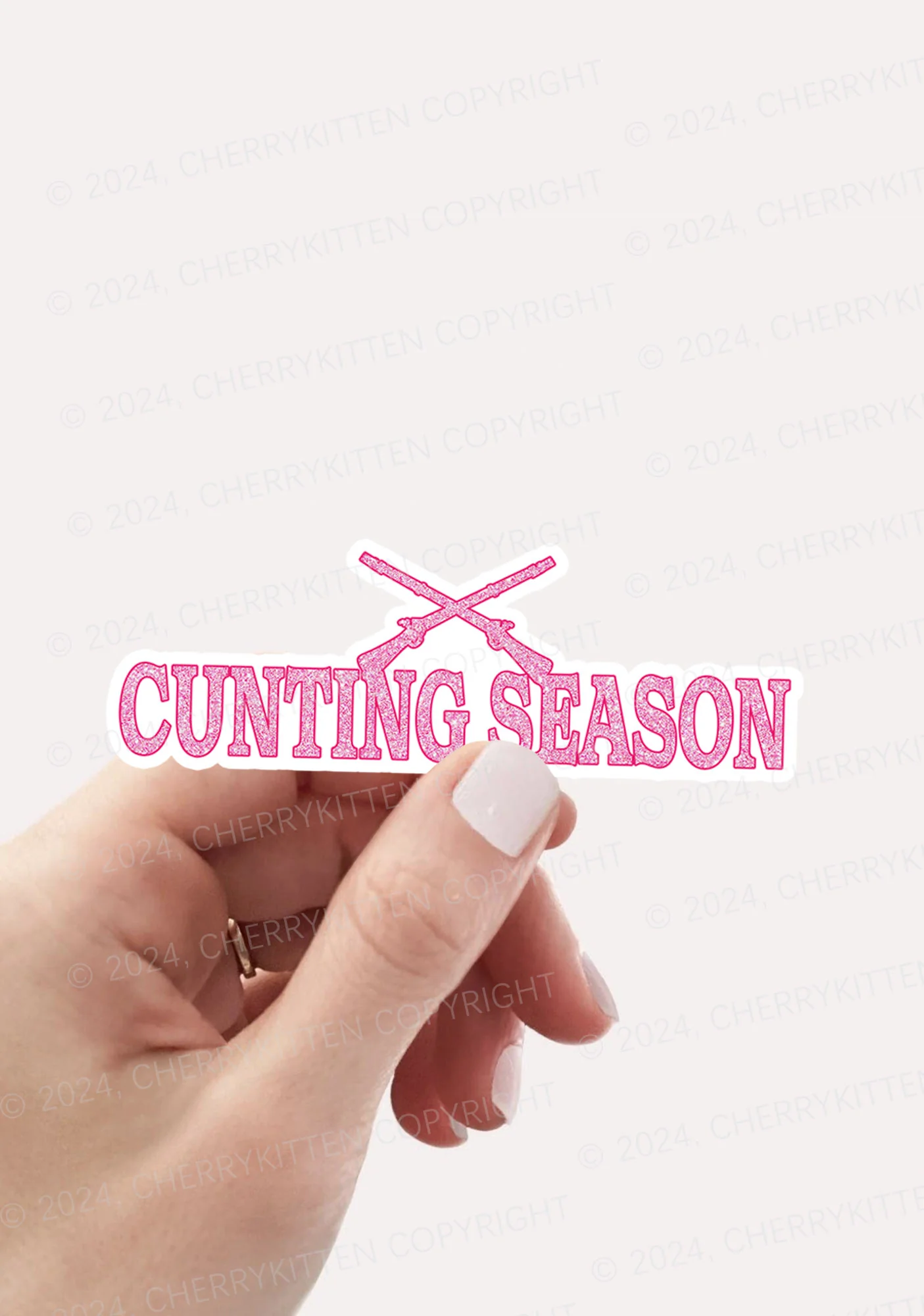 Pink Cxxting Season 1Pc Y2K Sticker Cherrykitten - Image 2