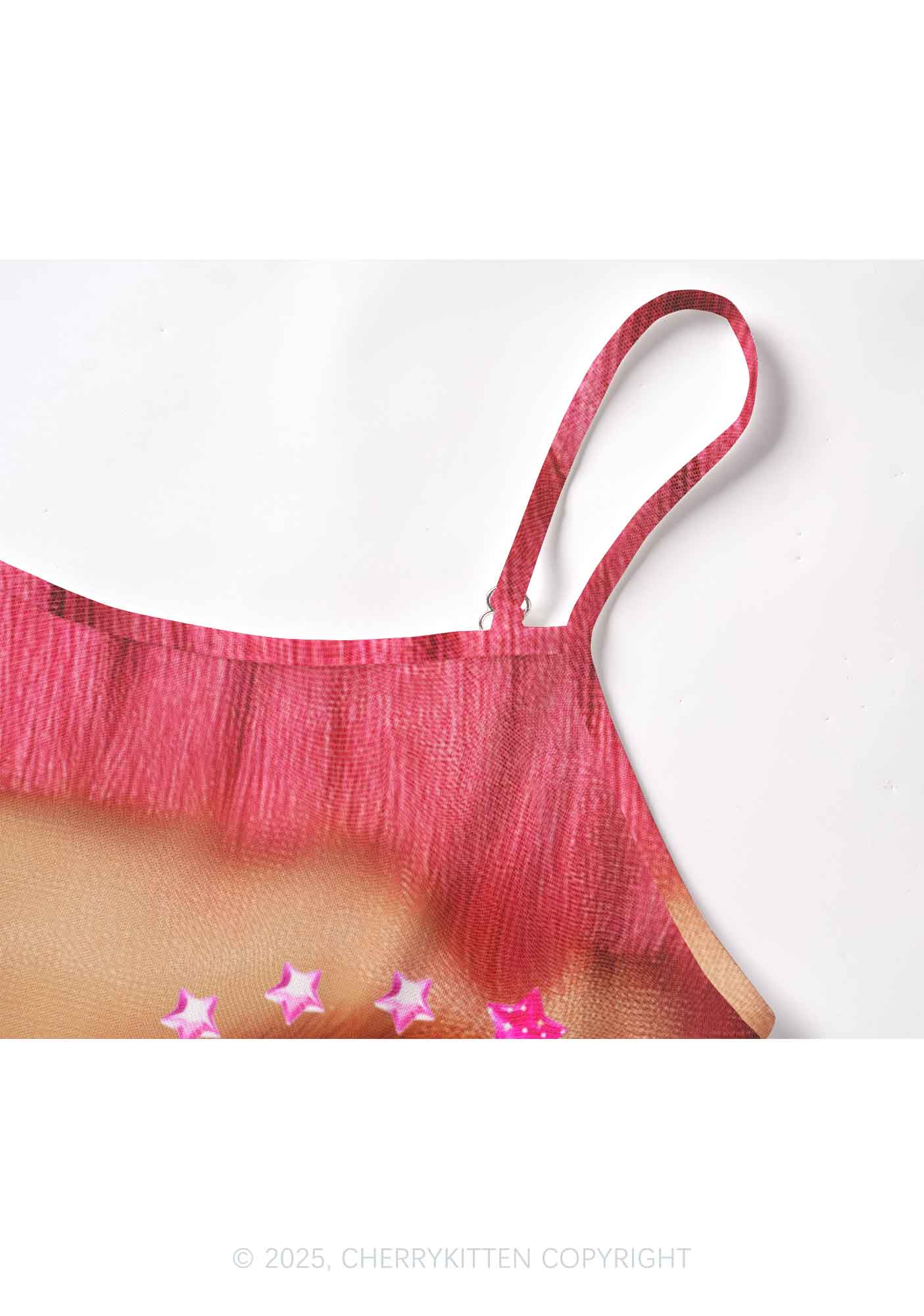 Pink Doll Y2K Mesh Cami Tank Cherrykitten - Image 5