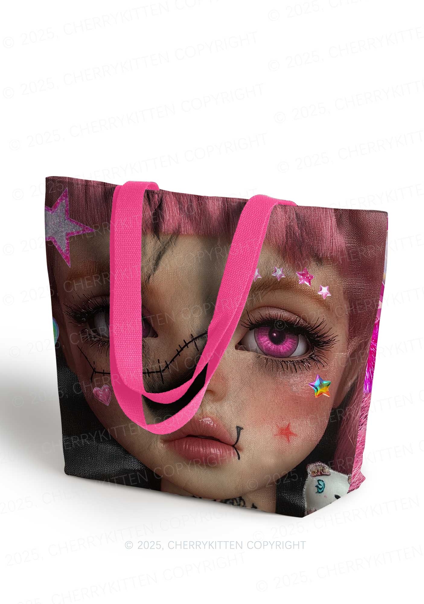 Pink Doll Y2K Tyvek Tote Bags Cherrykitten - Image 7