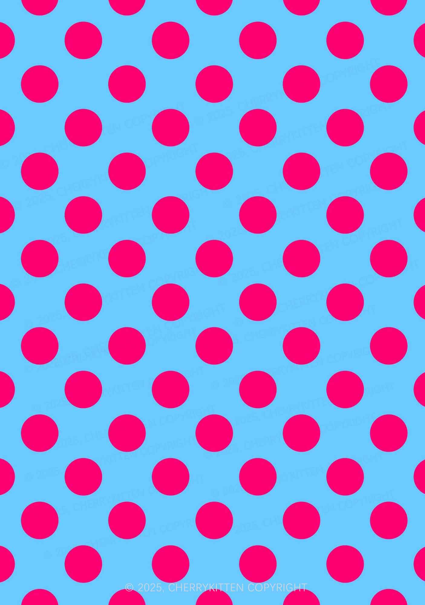Pink Dots On Blue Y2K Print Bikini Set Cherrykitten - Image 2
