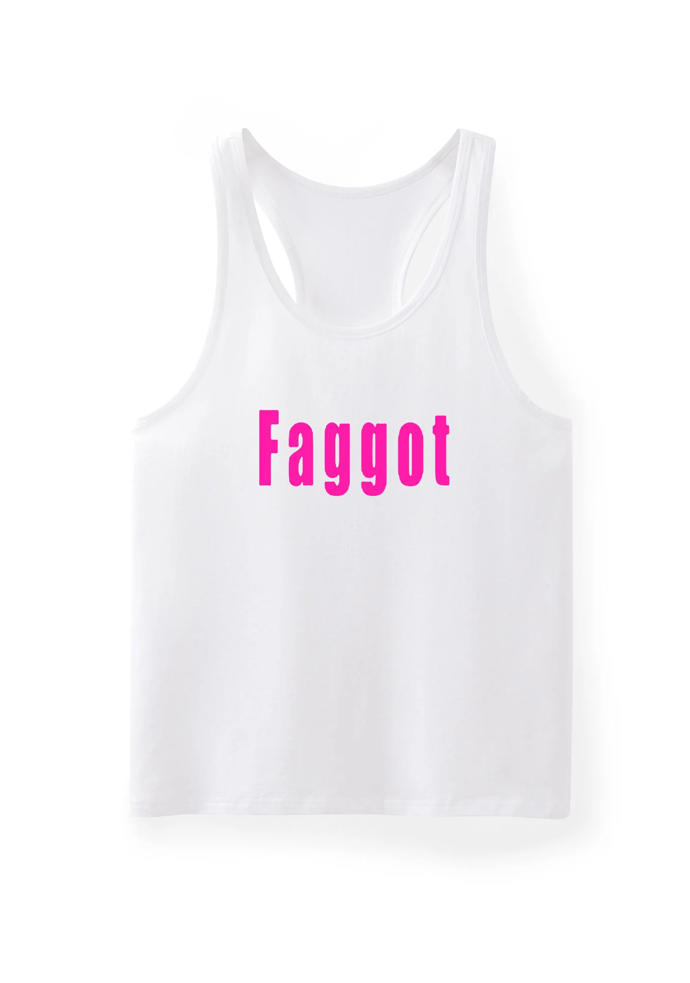 Pink Faggot Pride Y2K Men Racerback Tank Top Cherrykitten - Image 4