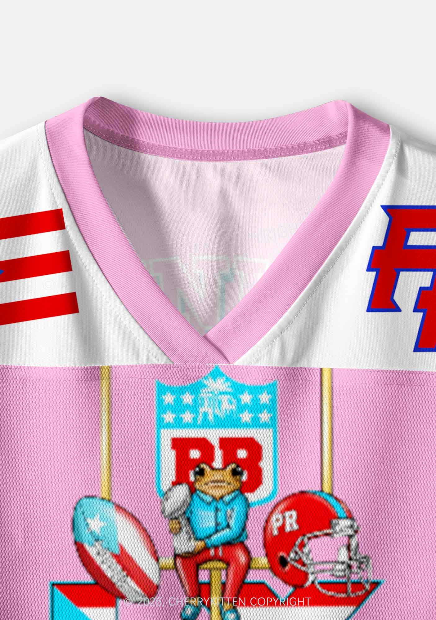 Pink Frog Y2K Crop Sport Jersey Shirts Cherrykitten - Image 5