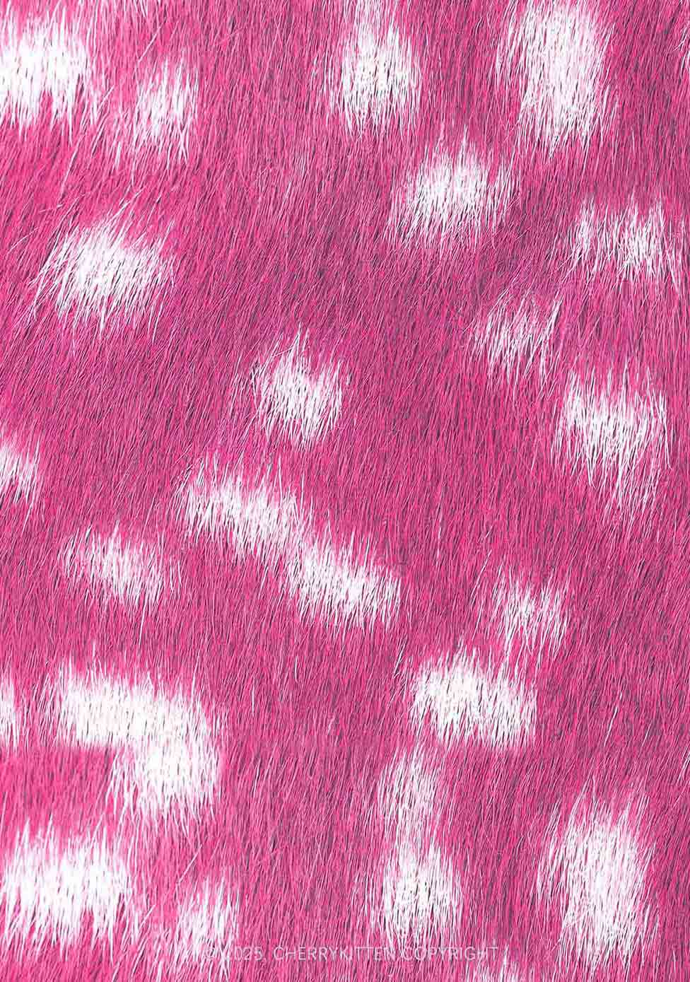Pink Furry Leopard Y2K Print Bikini Set Cherrykitten - Image 2