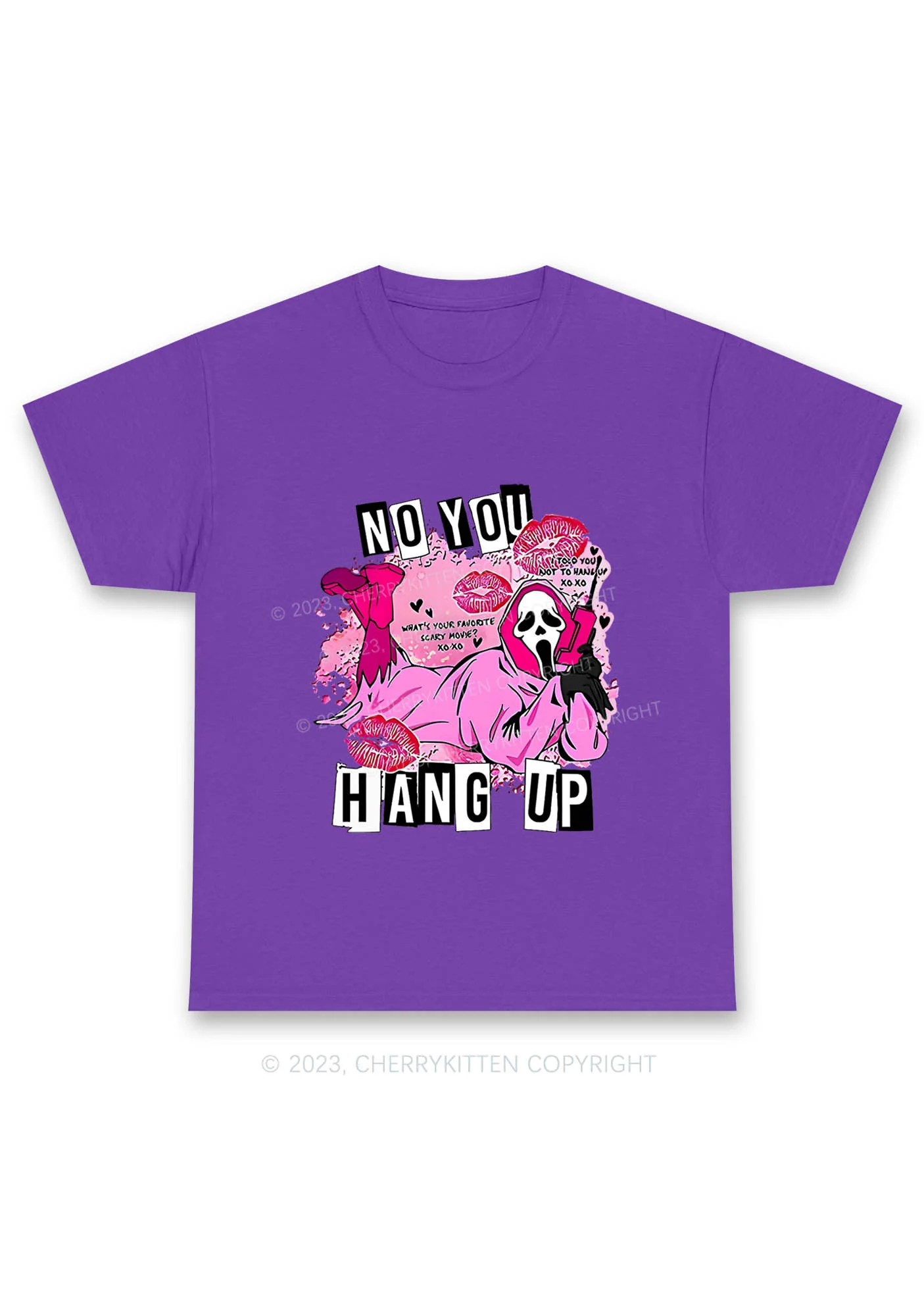 Pink Ghost Lying Halloween Y2K Chunky Shirt Cherrykitten - Image 3