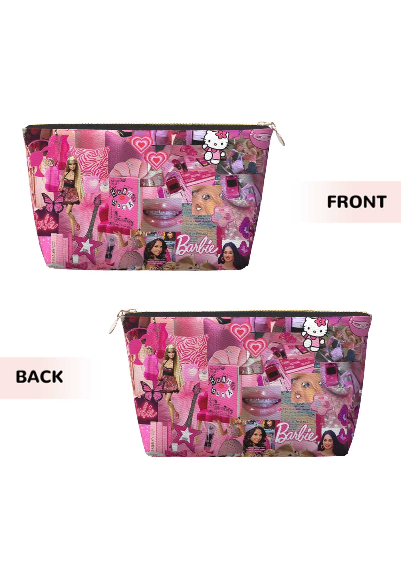 Pink Girl Y2K Leather Makeup Bag Cherrykitten - Image 2
