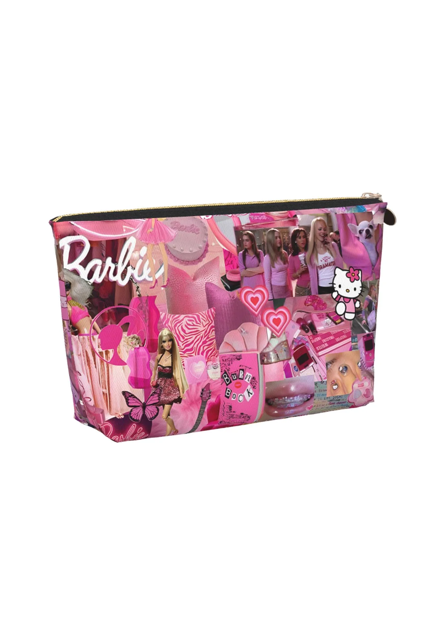 Pink Girl Y2K Leather Makeup Bag Cherrykitten - Image 3