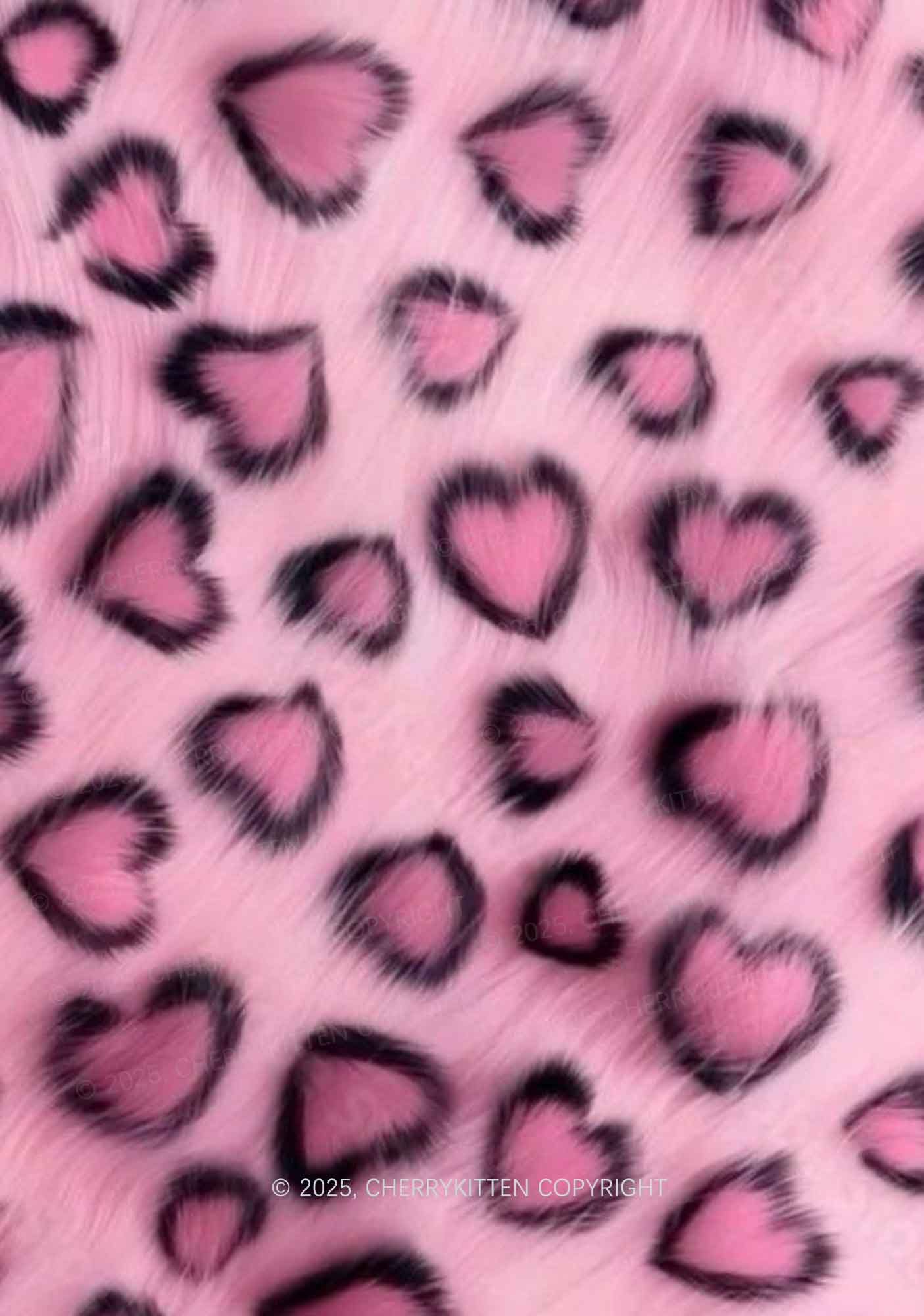 Pink Heart Leopard Y2K Print Mini Layered Skirt Cherrykitten - Image 2