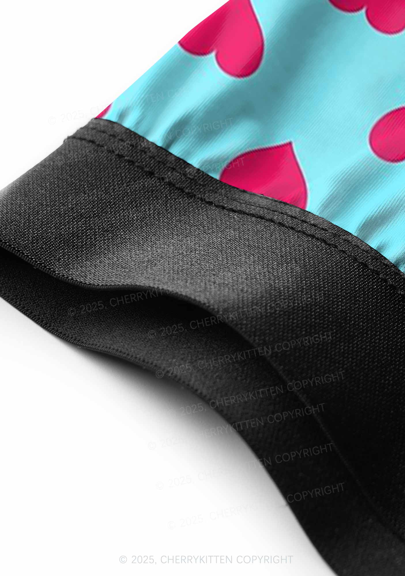 Pink Heart On Blue Valentine's Day Y2K Print Couples Boxer Thong Set Cherrykitten - Image 6