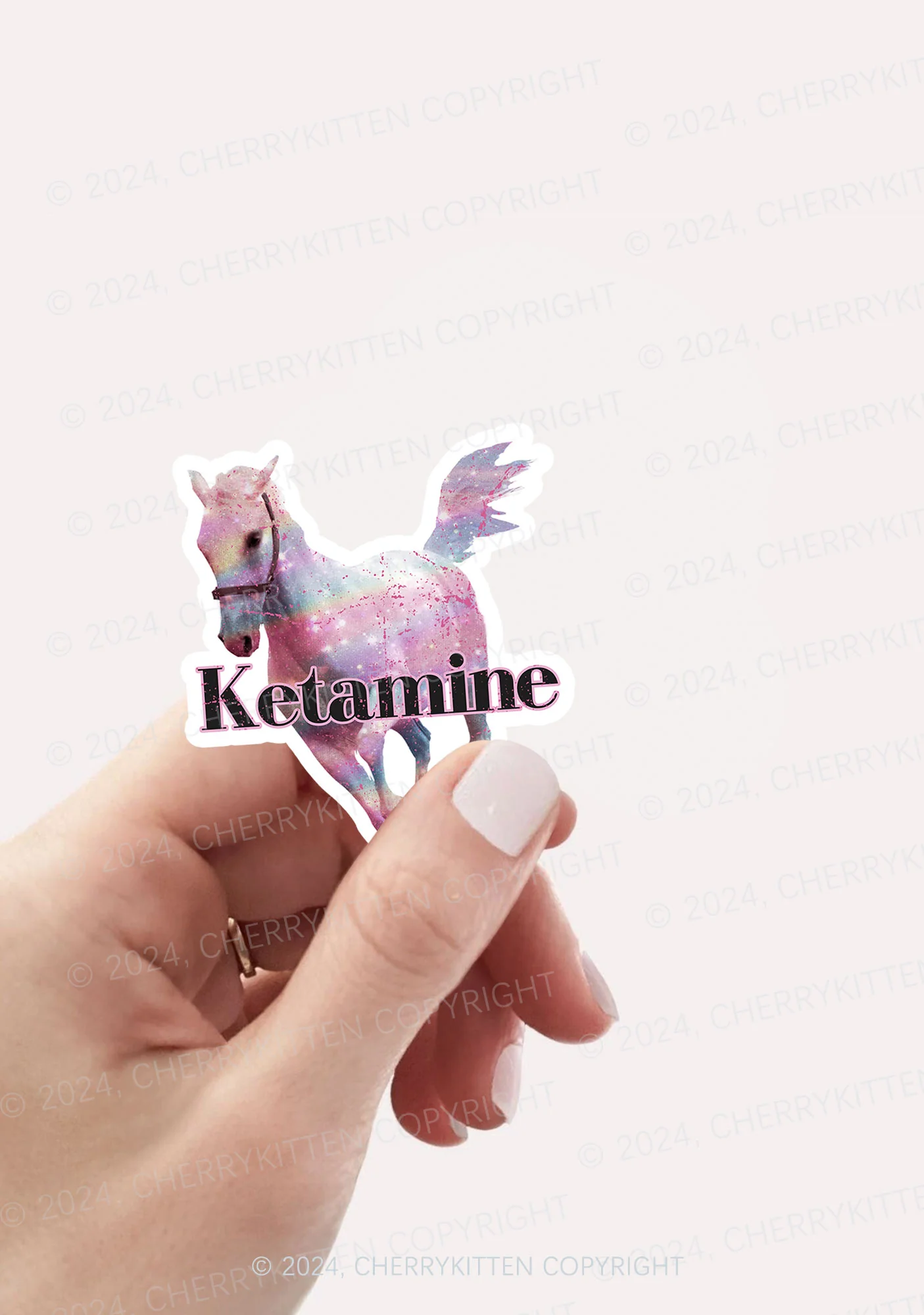Pink Horse 1Pc Y2K Sticker Cherrykitten - Image 2