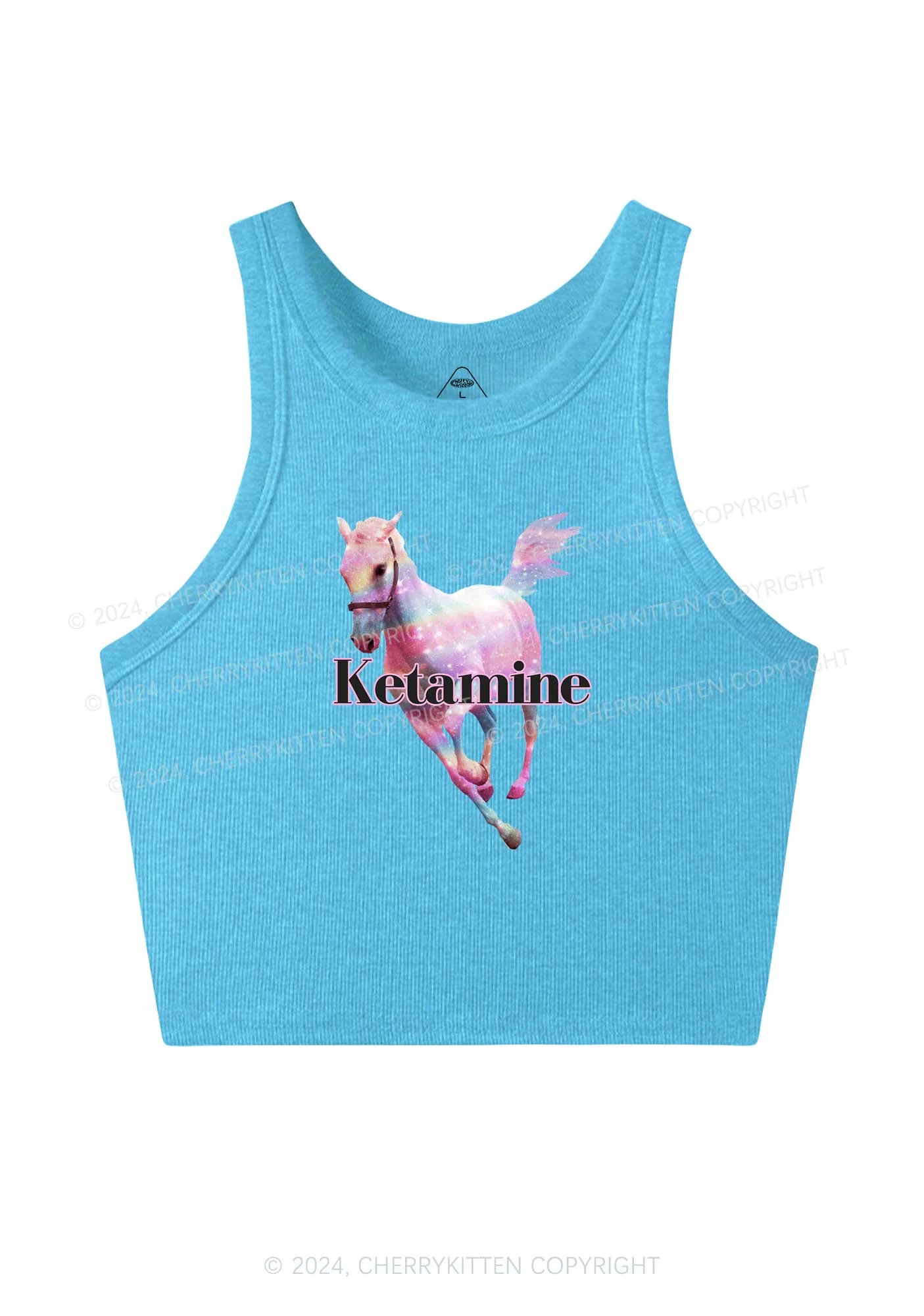 Pink Horse Y2K Crop Tank Top Cherrykitten - Image 5
