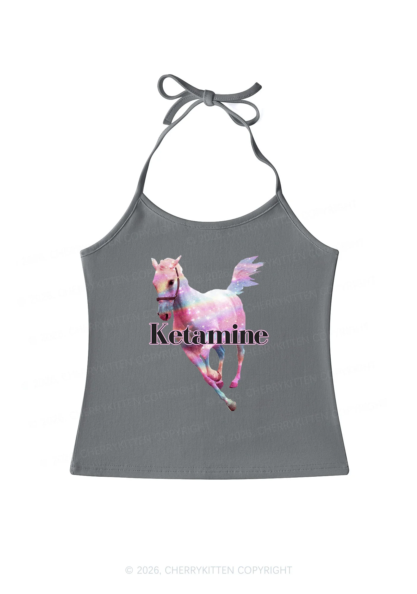 Pink Horse Y2K Halter Neck Cami Cherrykitten - Image 11