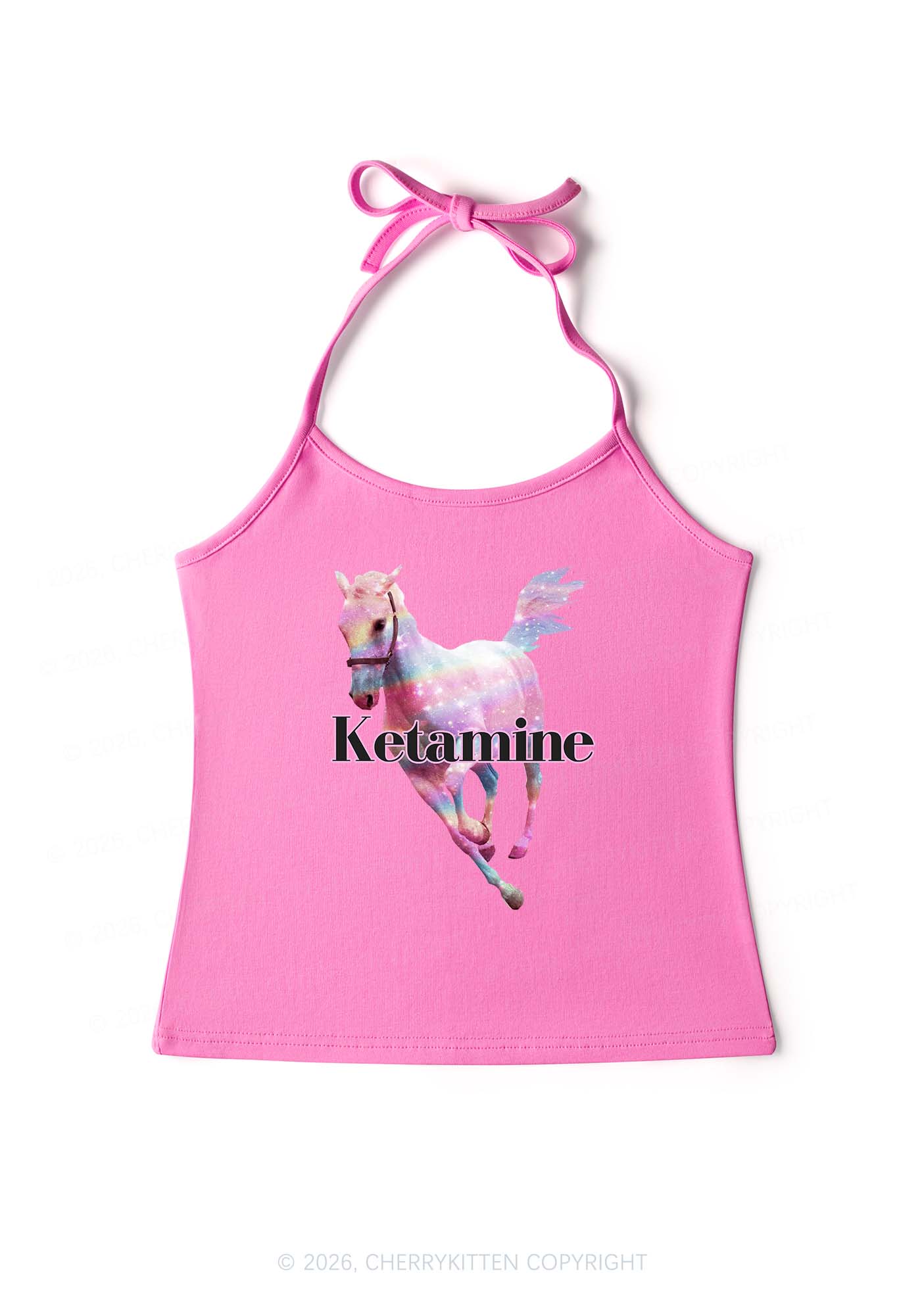 Pink Horse Y2K Halter Neck Cami Cherrykitten - Image 4