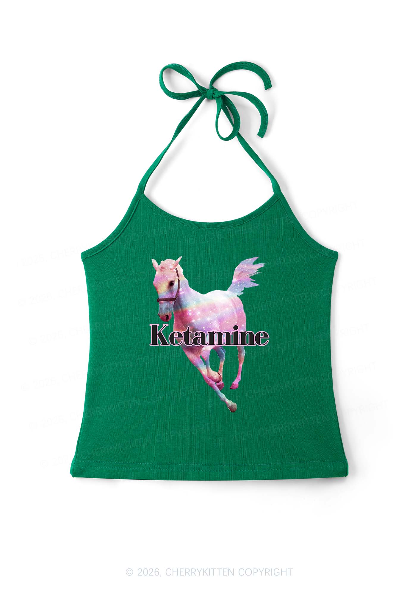 Pink Horse Y2K Halter Neck Cami Cherrykitten - Image 9
