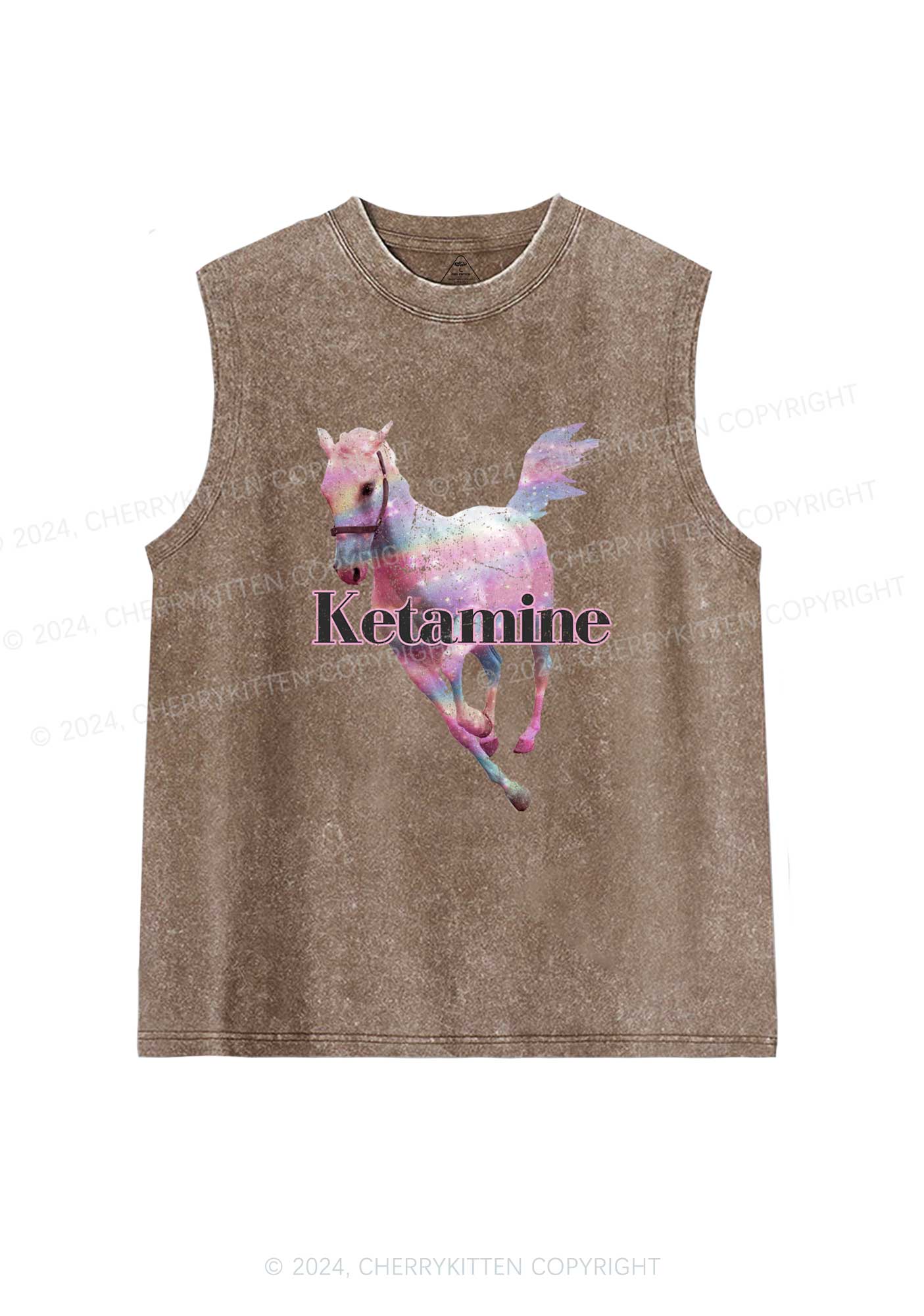 Pink Horse Y2K Washed Tank Cherrykitten - Image 6