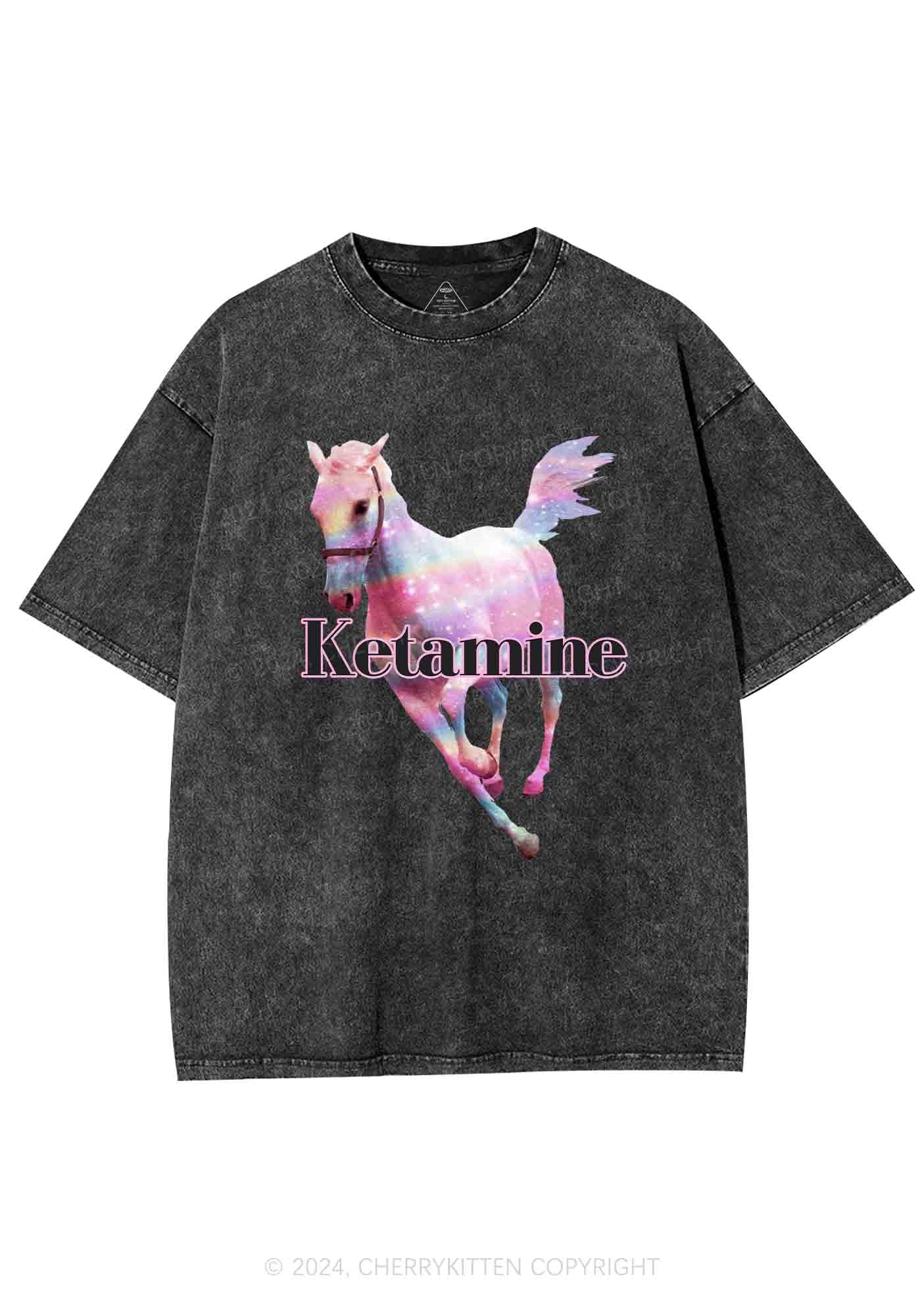 Pink Horse Y2K Washed Tee Cherrykitten - Image 4