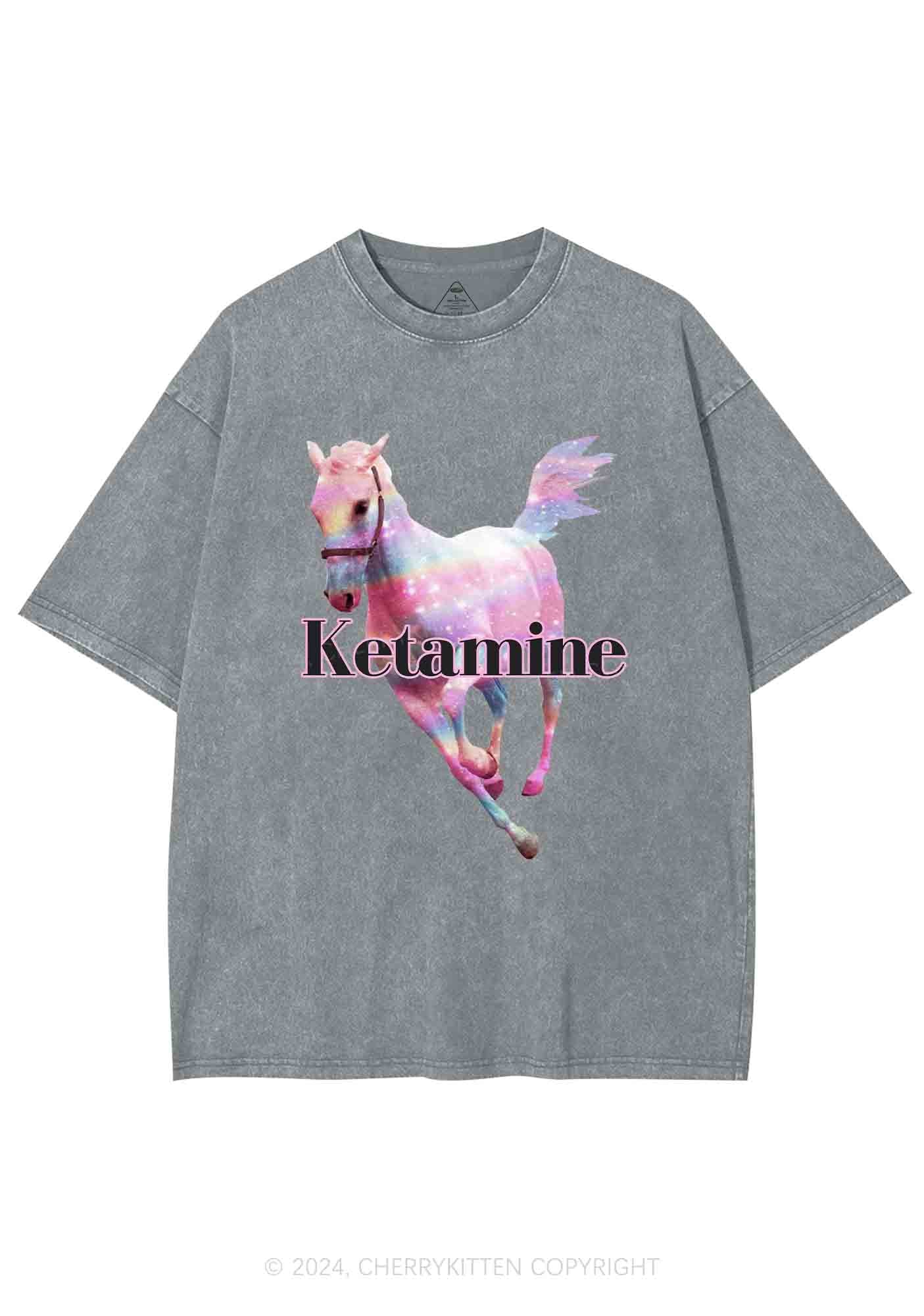 Pink Horse Y2K Washed Tee Cherrykitten - Image 7