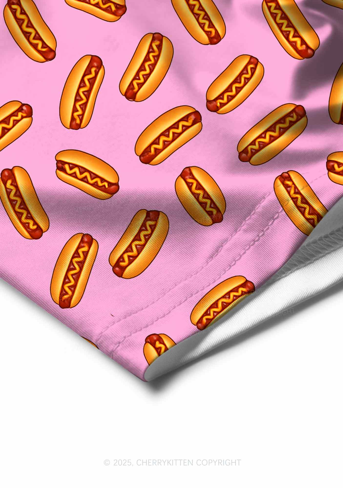 Pink Hot Dog Y2K Print Men Boxer Briefs Cherrykitten - Image 5
