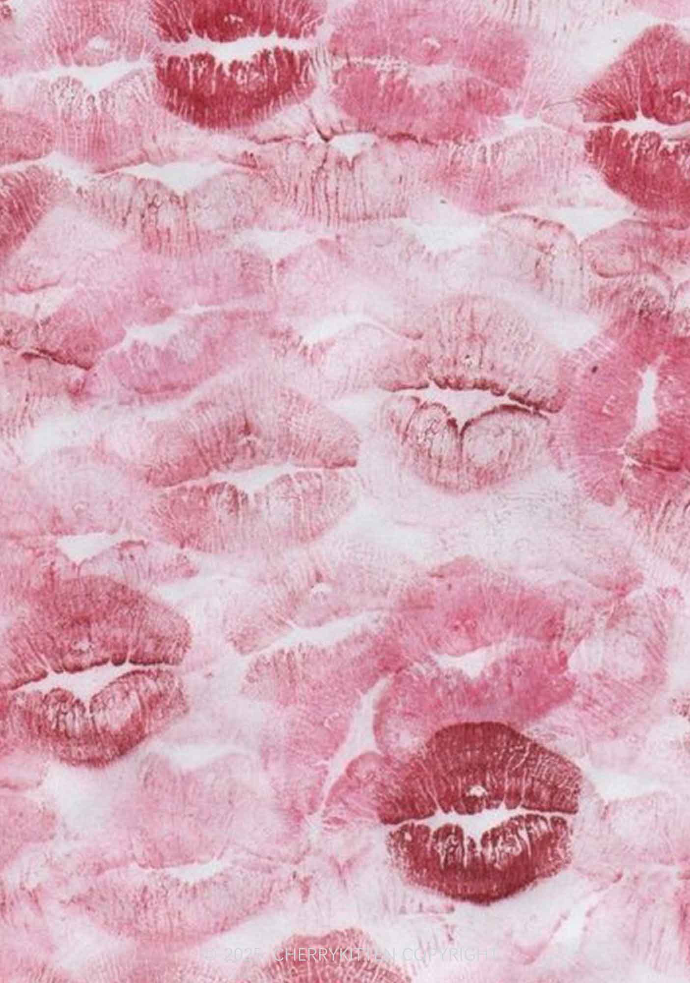 Pink Kisses Y2K Print Mini Layered Skirt Cherrykitten - Image 2
