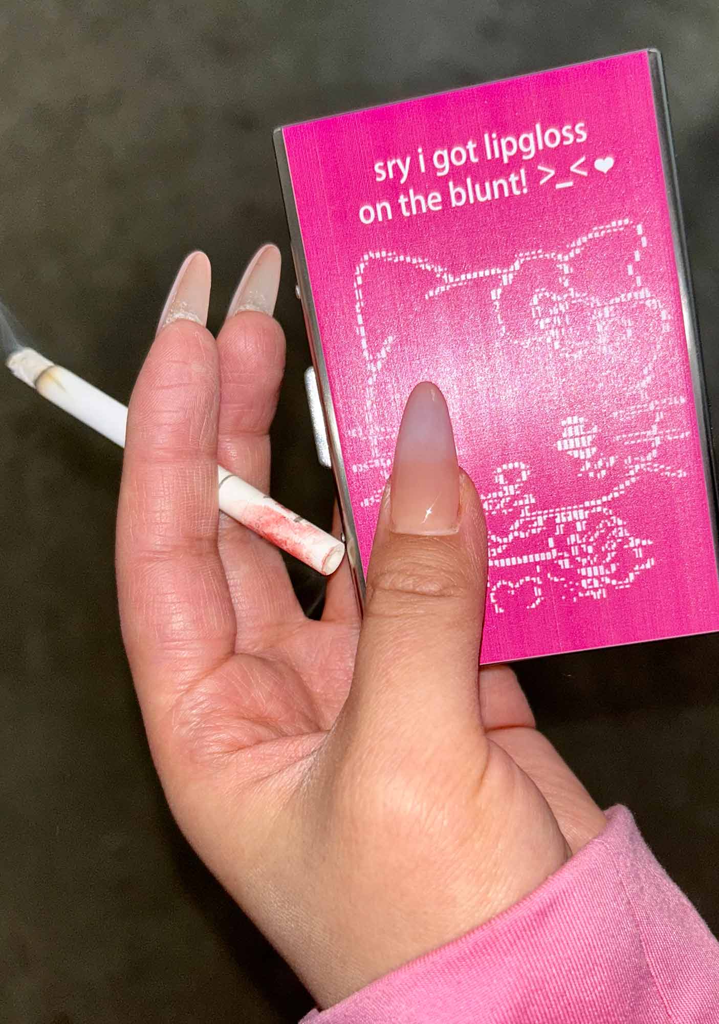 Pink Kitten Y2K Mirror Cigarette Case Cherrykitten - Image 2