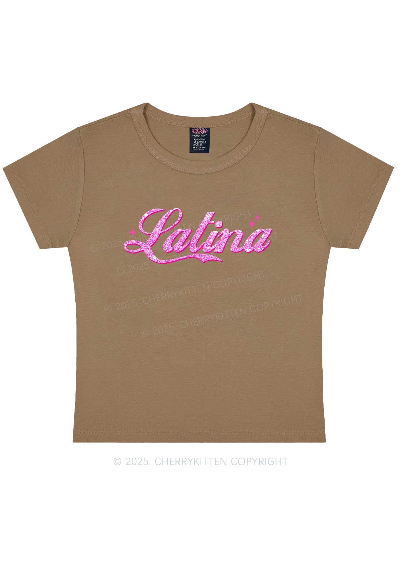 Pink Latina Y2K Baby Tee Cherrykitten - Image 10
