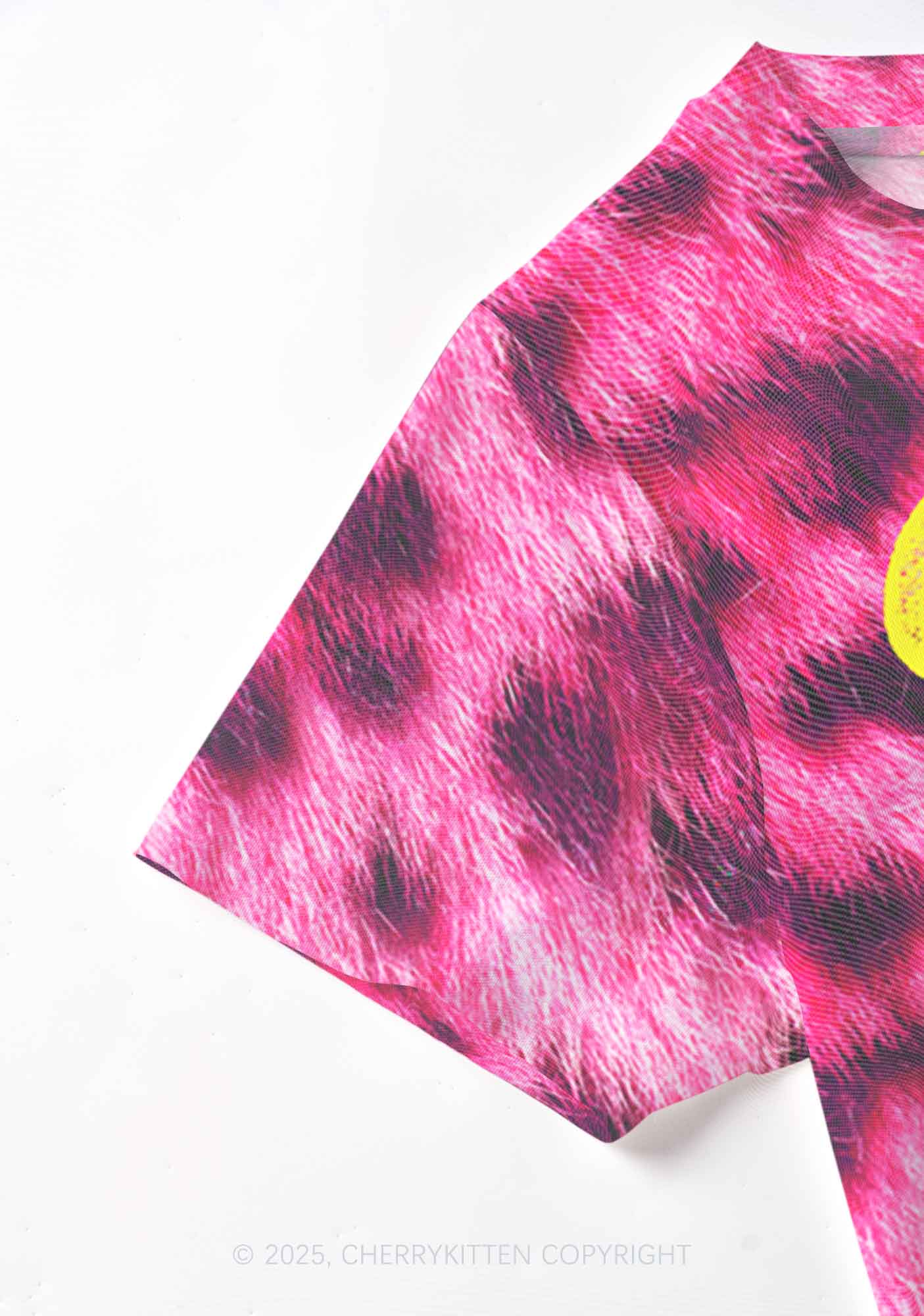 Pink Leopard Cxxt Y2K Mesh Crop Top Cherrykitten - Image 4