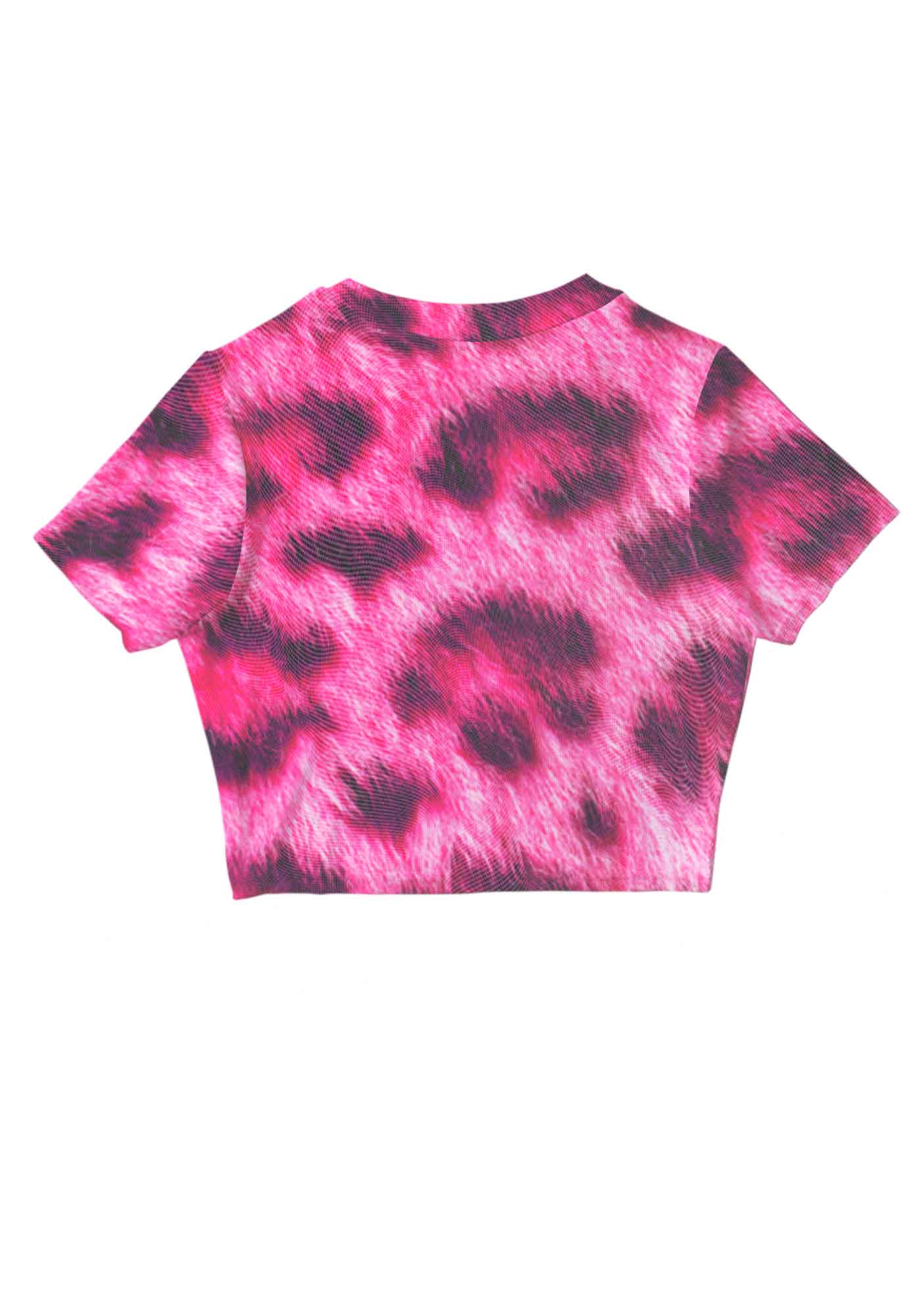 Pink Leopard Cxxt Y2K Mesh Crop Top Cherrykitten - Image 5