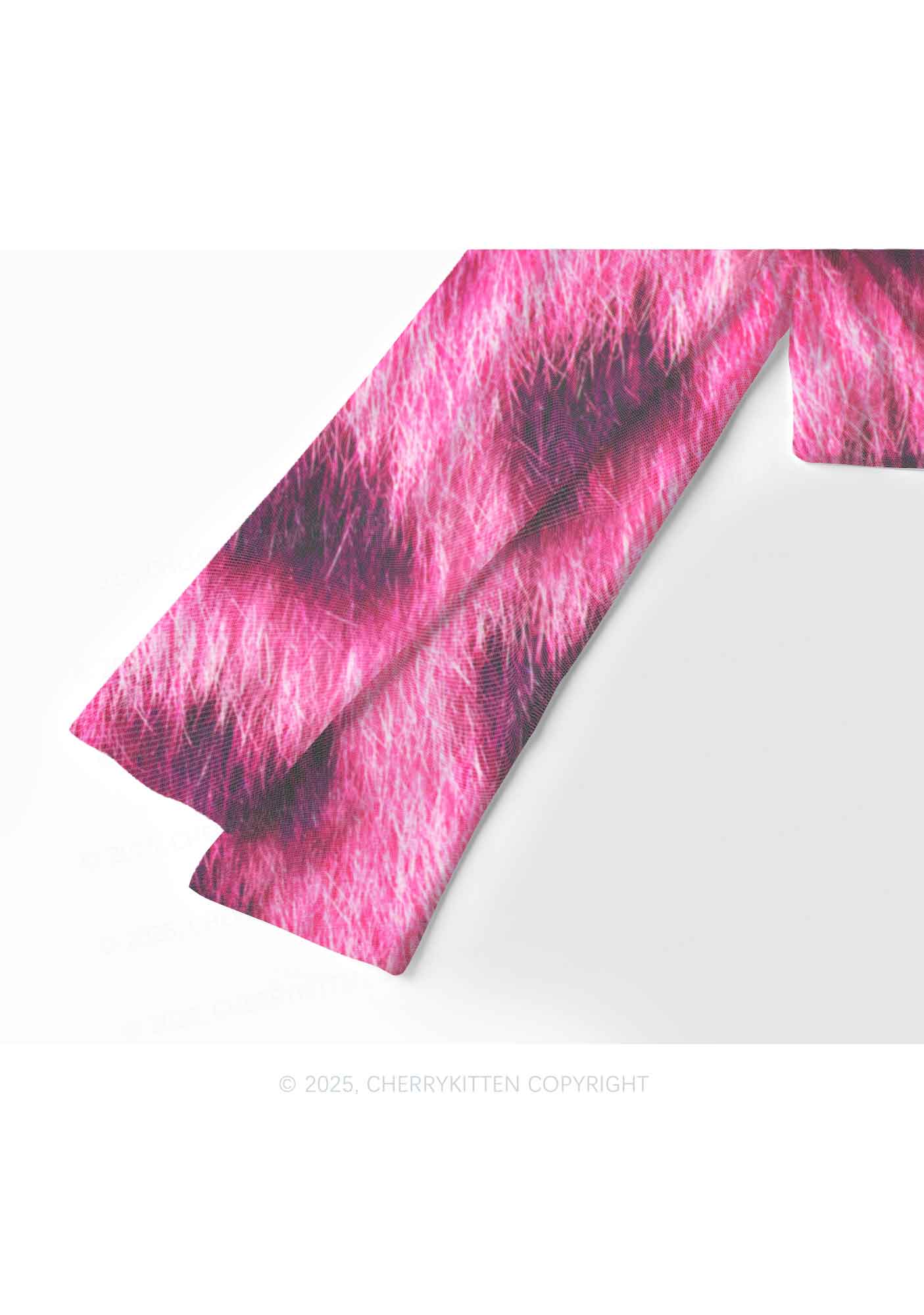 Pink Leopard Cxxt Y2K Mesh Long Sleeve Crop Top Cherrykitten - Image 4