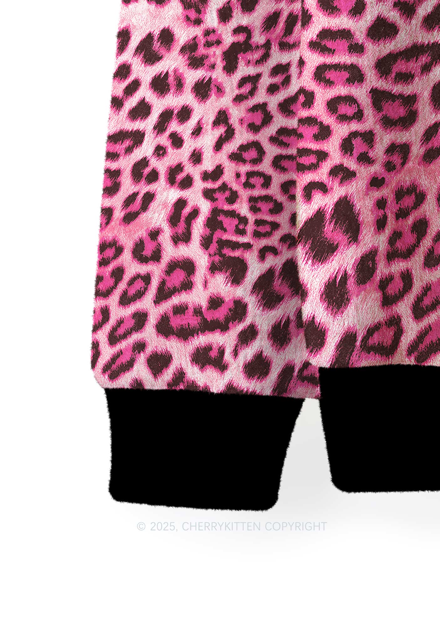 Pink Leopard Y2K Christmas Knit Sweatshirt Cherrykitten - Image 3
