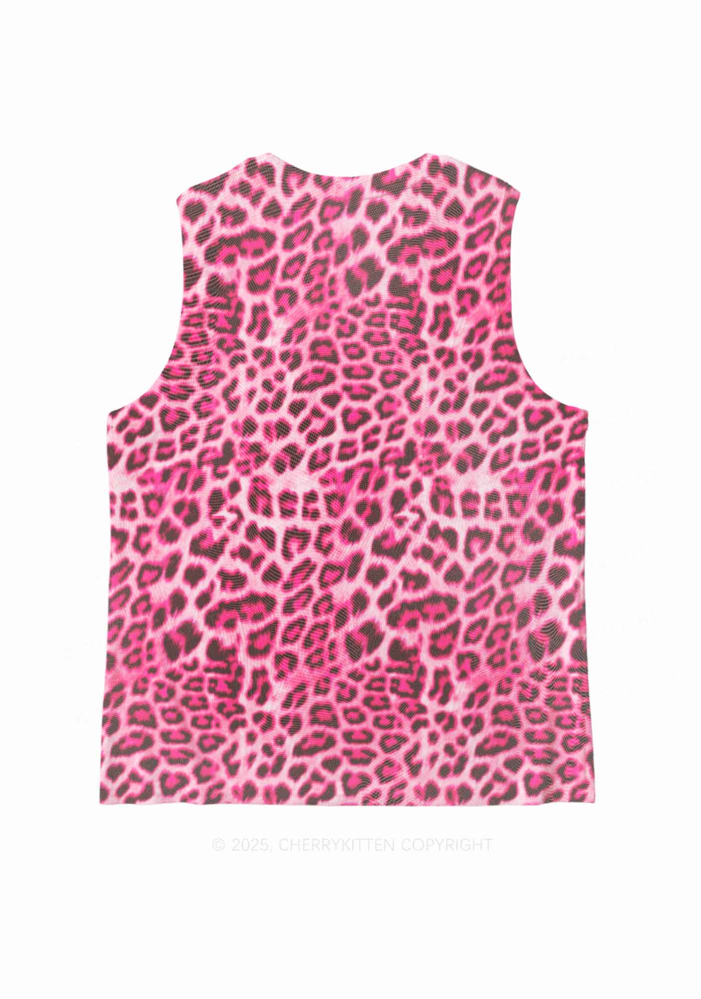 Pink Leopard Y2K Mesh Muscle Tank Cherrykitten - Image 3