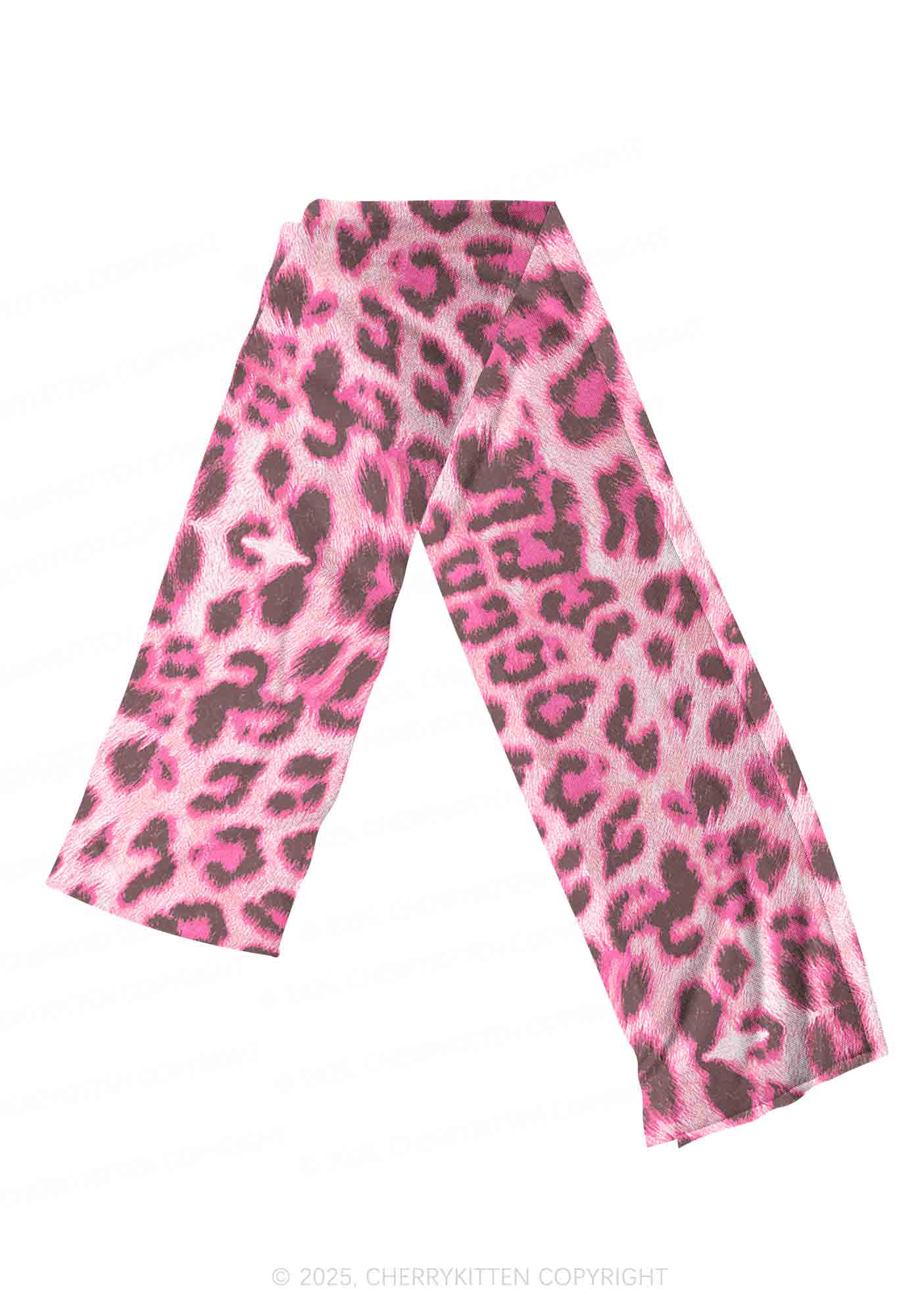 Pink Leopard Y2K Mesh Slip Dress With Scarf Set Cherrykitten - Image 3