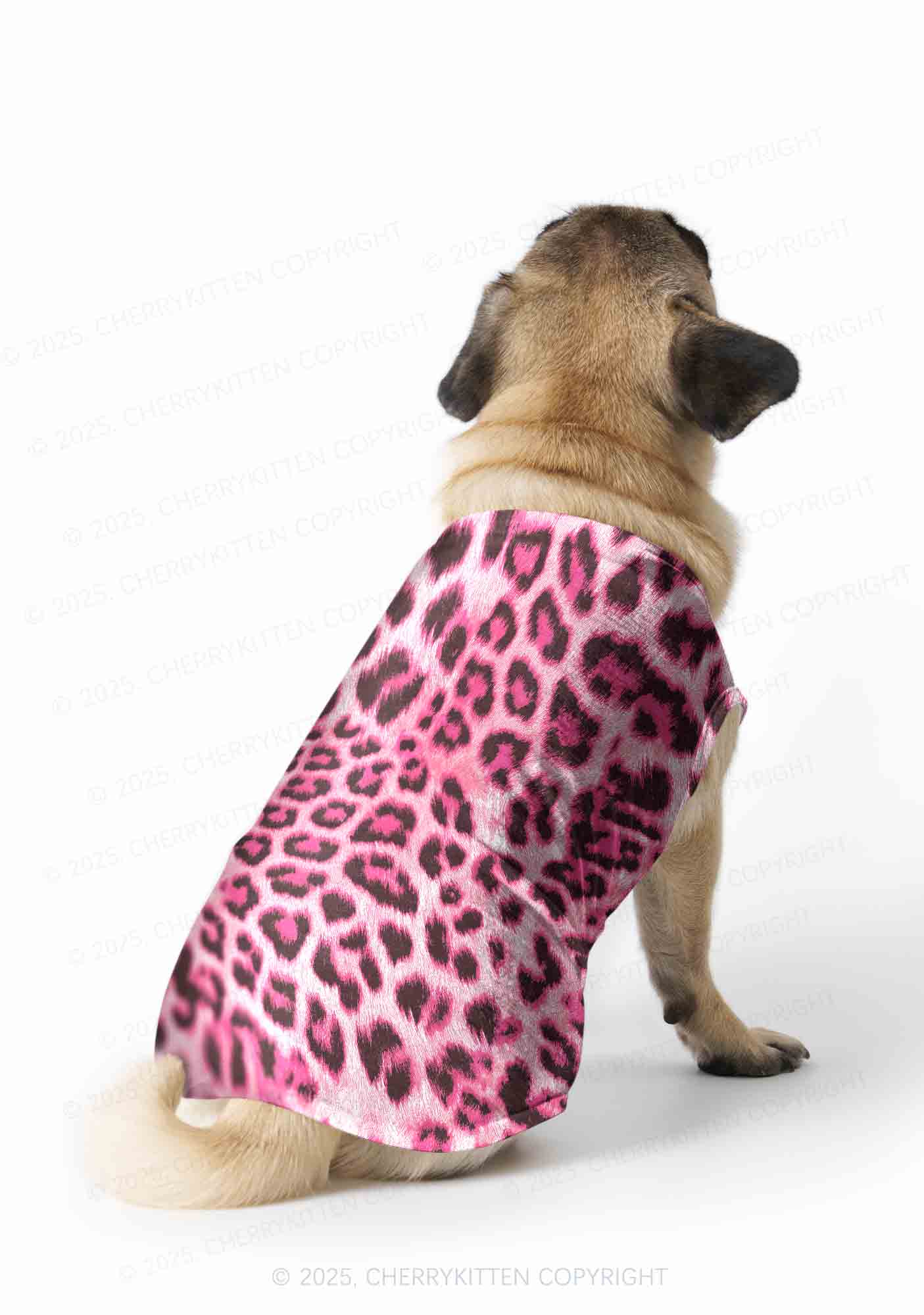 Pink Leopard Y2K Pet Tank Top Cherrykitten - Image 2