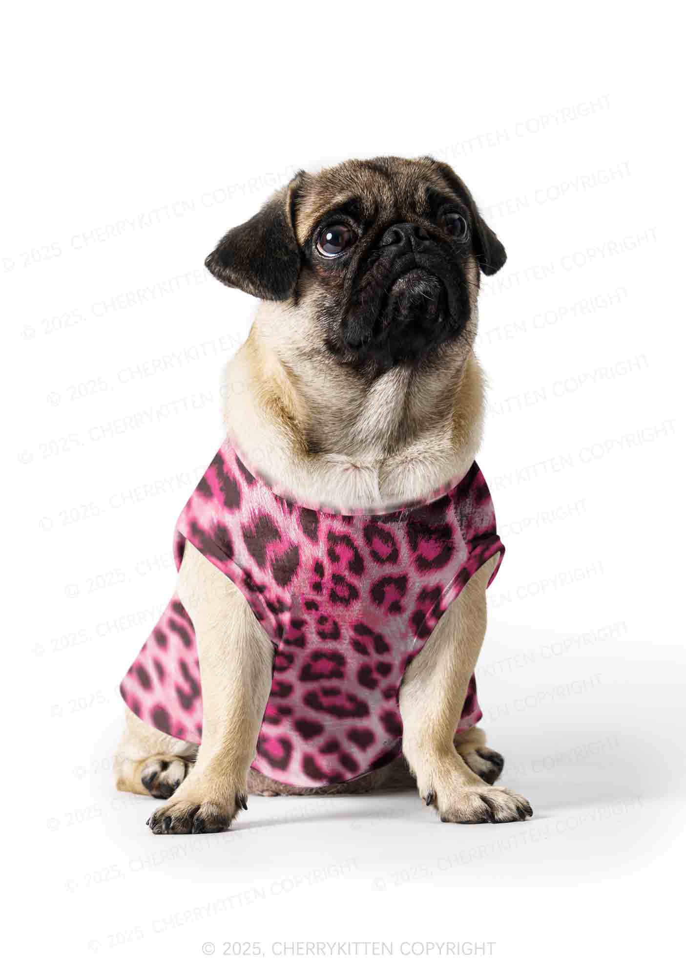 Pink Leopard Y2K Pet Tank Top Cherrykitten - Image 3