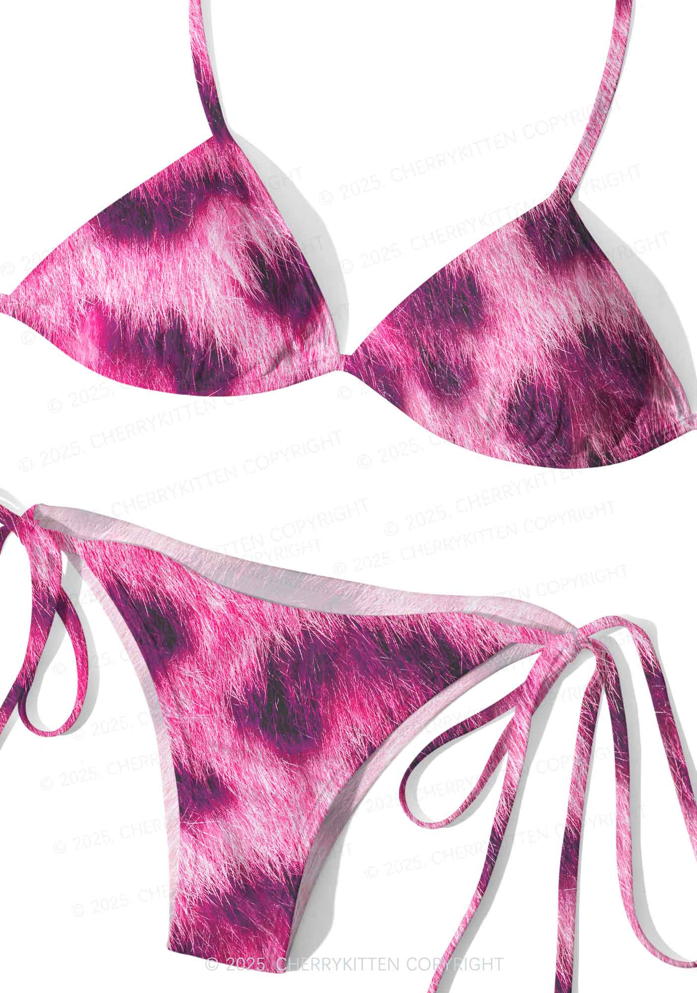 Pink Leopard Y2K Print Bikini Set Cherrykitten - Image 3
