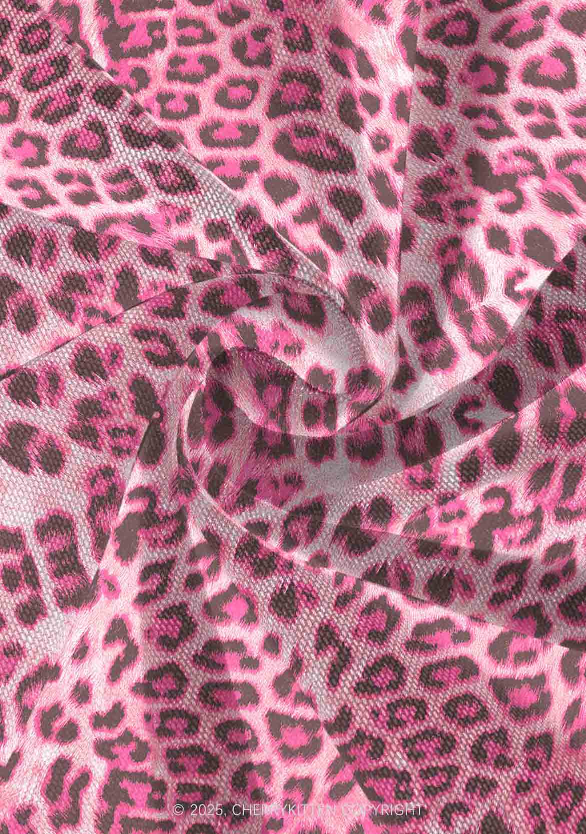 Pink Leopard Y2K Print Mini Layered Skirt Cherrykitten - Image 3