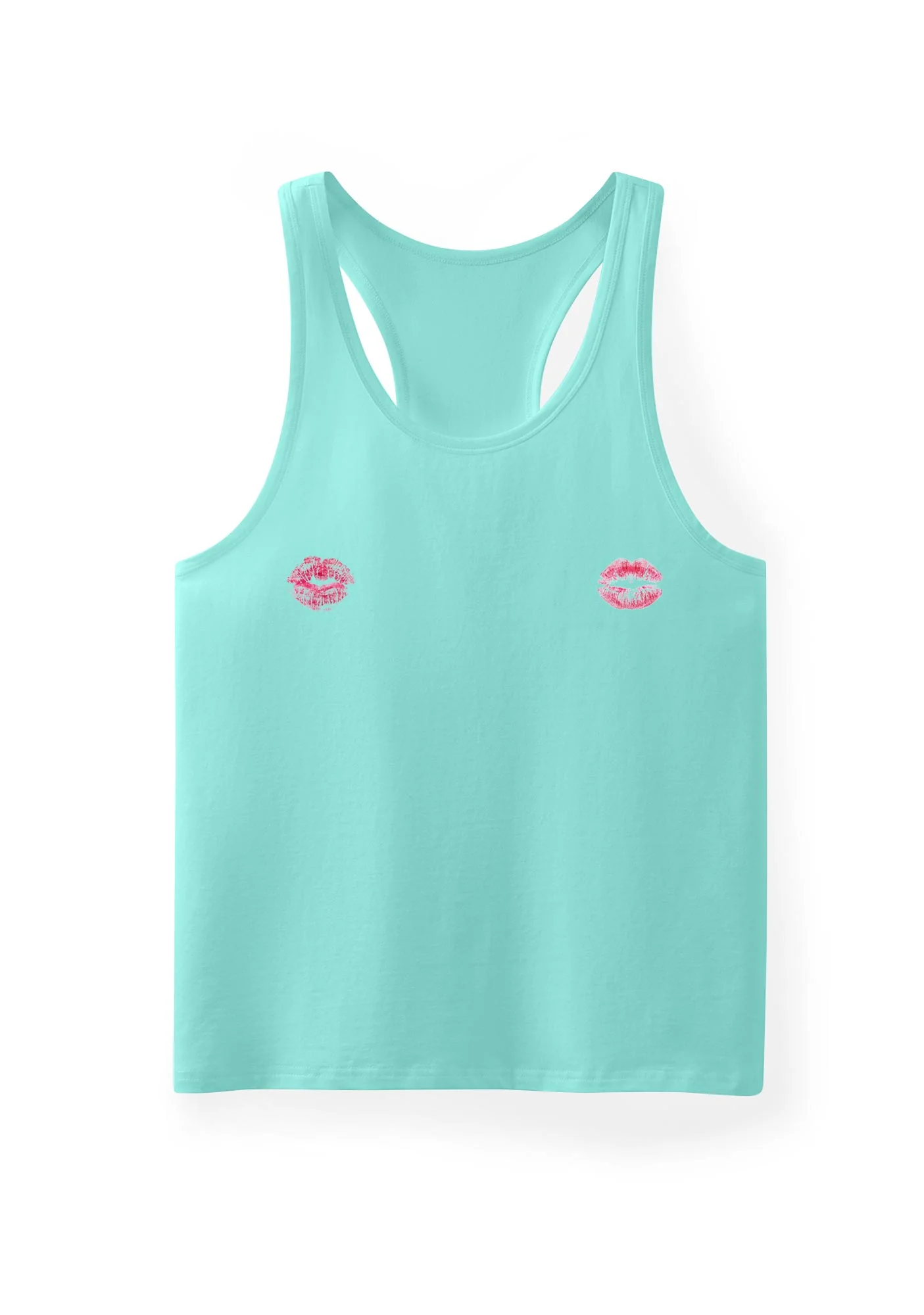 Pink Lips Y2K Men Racerback Tank Top Cherrykitten - Image 2
