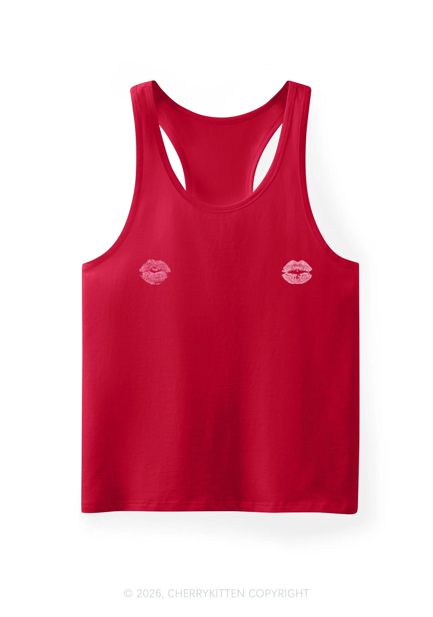 Pink Lips Y2K Men Racerback Tank Top Cherrykitten - Image 8