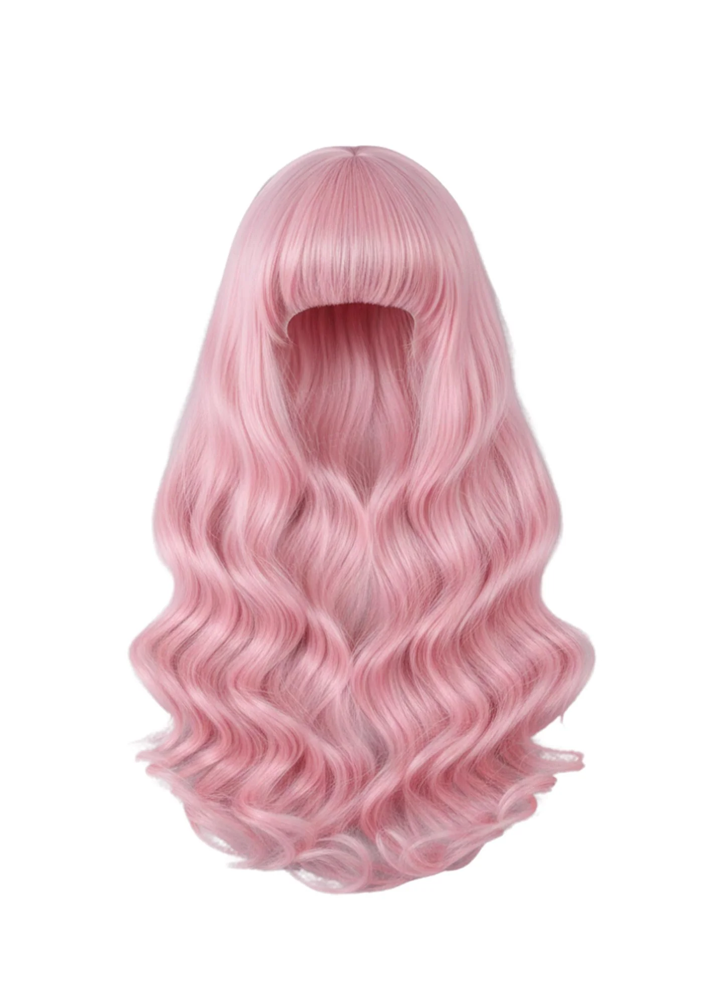 Pink Long Curly Hair Y2K Wigs Cherrykitten - Image 2
