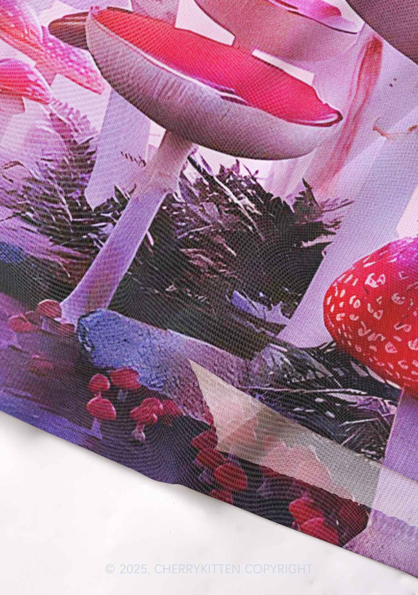 Pink Mushroom Y2K Mesh Cami Tank Cherrykitten - Image 3
