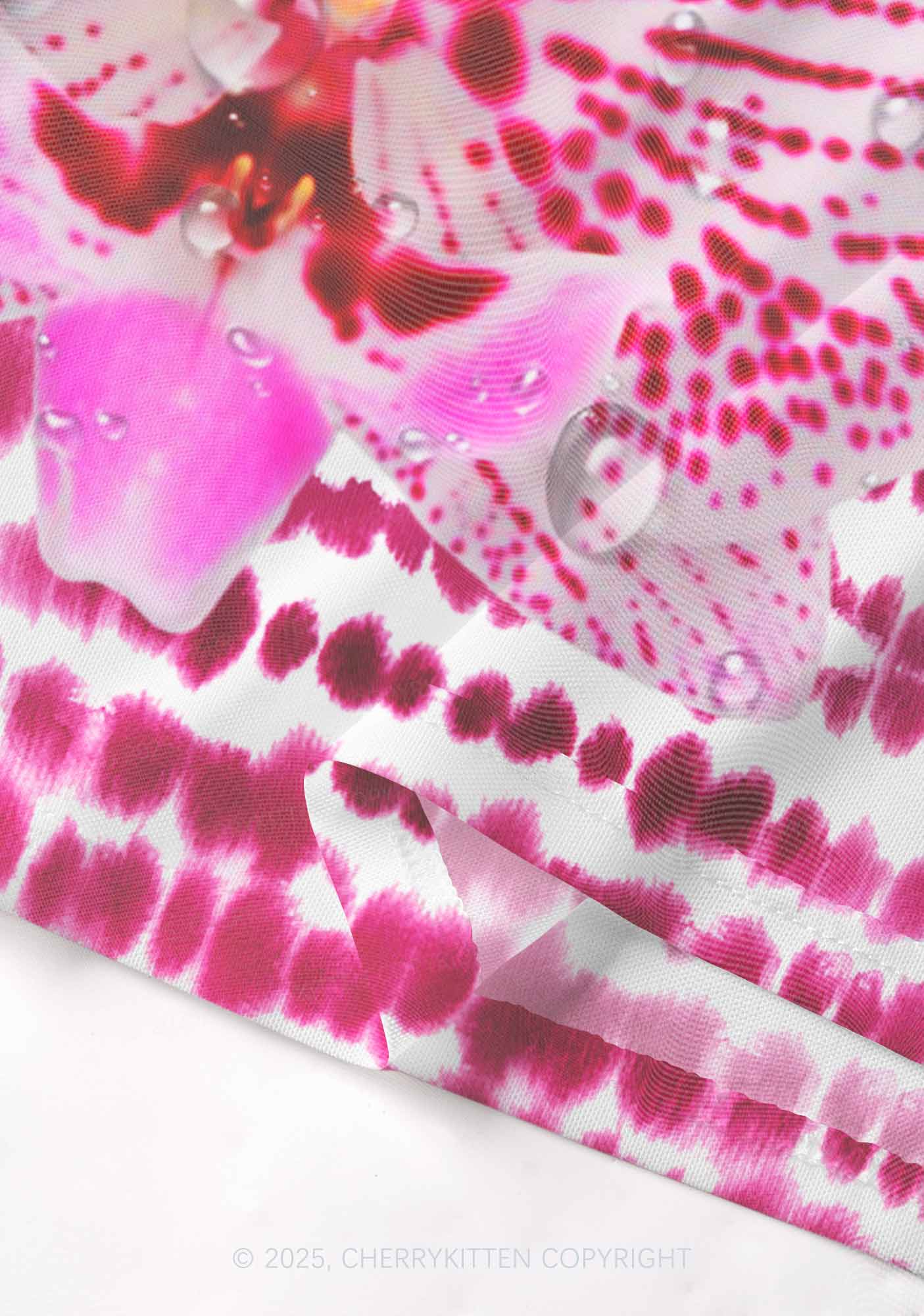 Pink Orchid Dewdrops Y2K Mesh Cami Tank Cherrykitten - Image 4