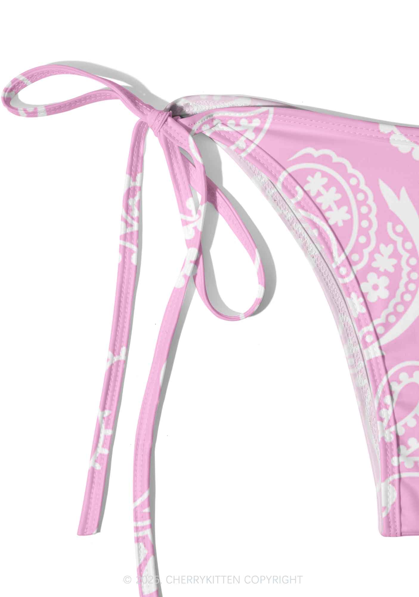 Pink Paisley Y2K Print Bikini Set Cherrykitten - Image 5