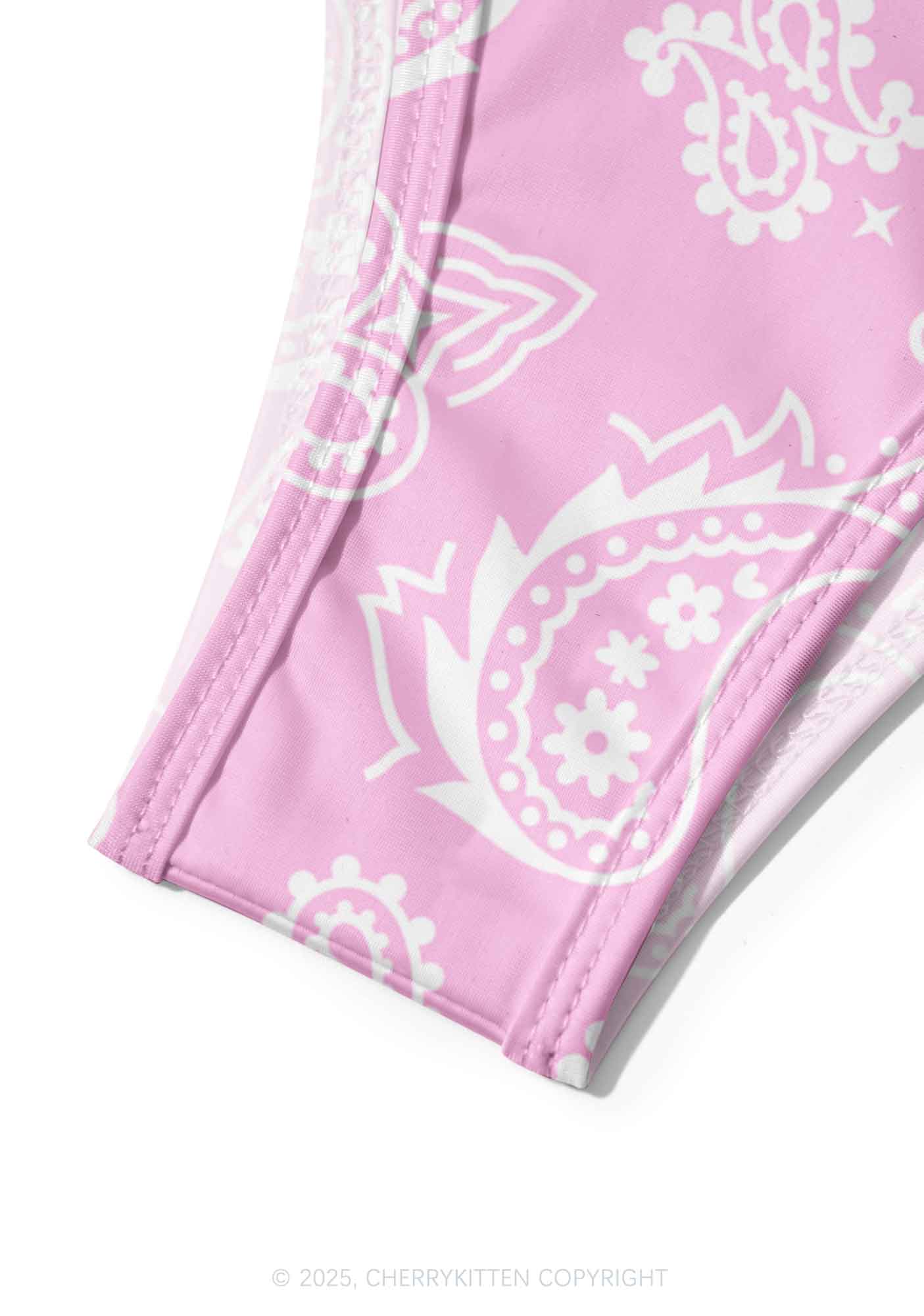 Pink Paisley Y2K Print Bikini Set Cherrykitten - Image 6
