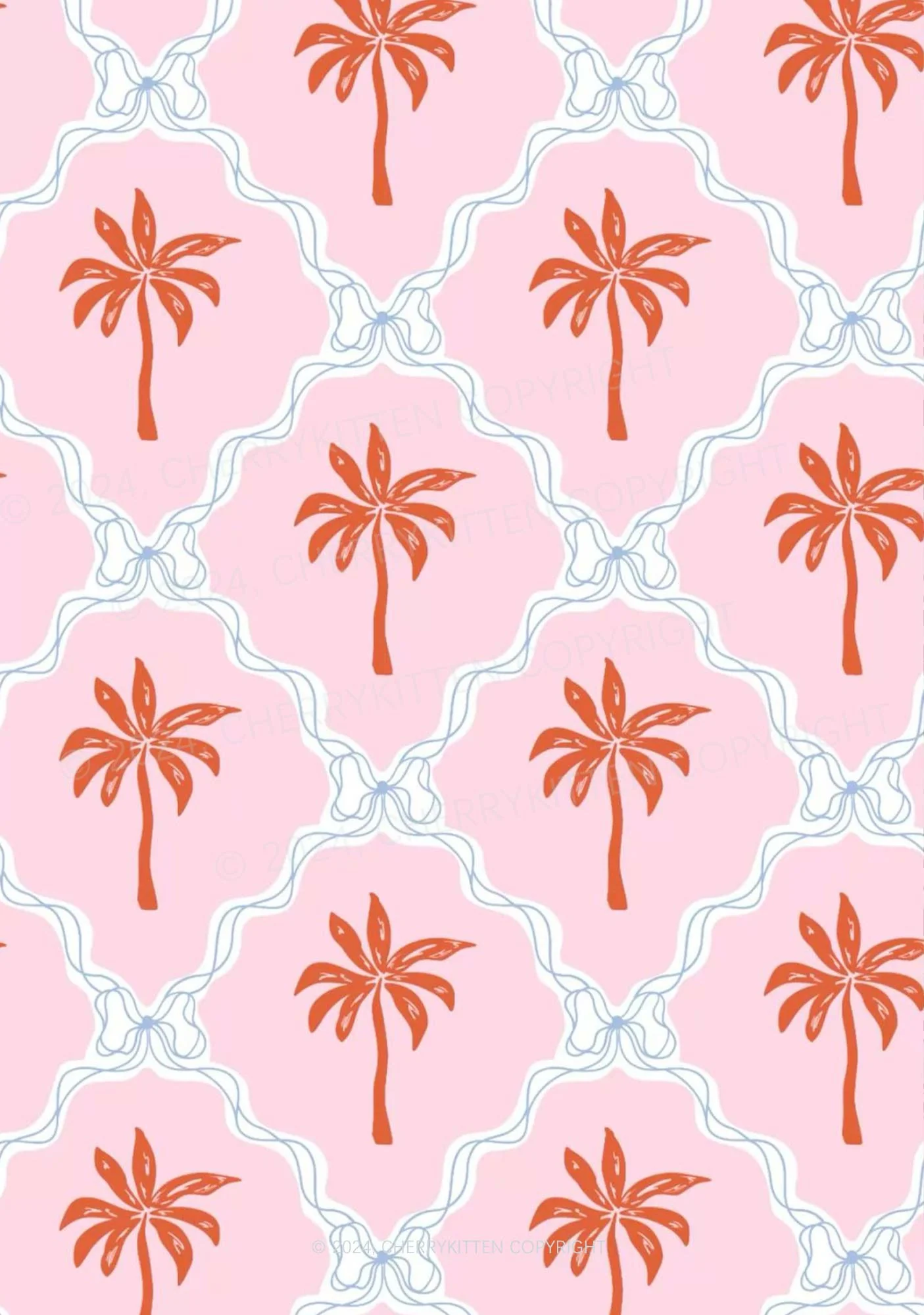 Pink Palm Y2K Print Bikini Set Cherrykitten - Image 2