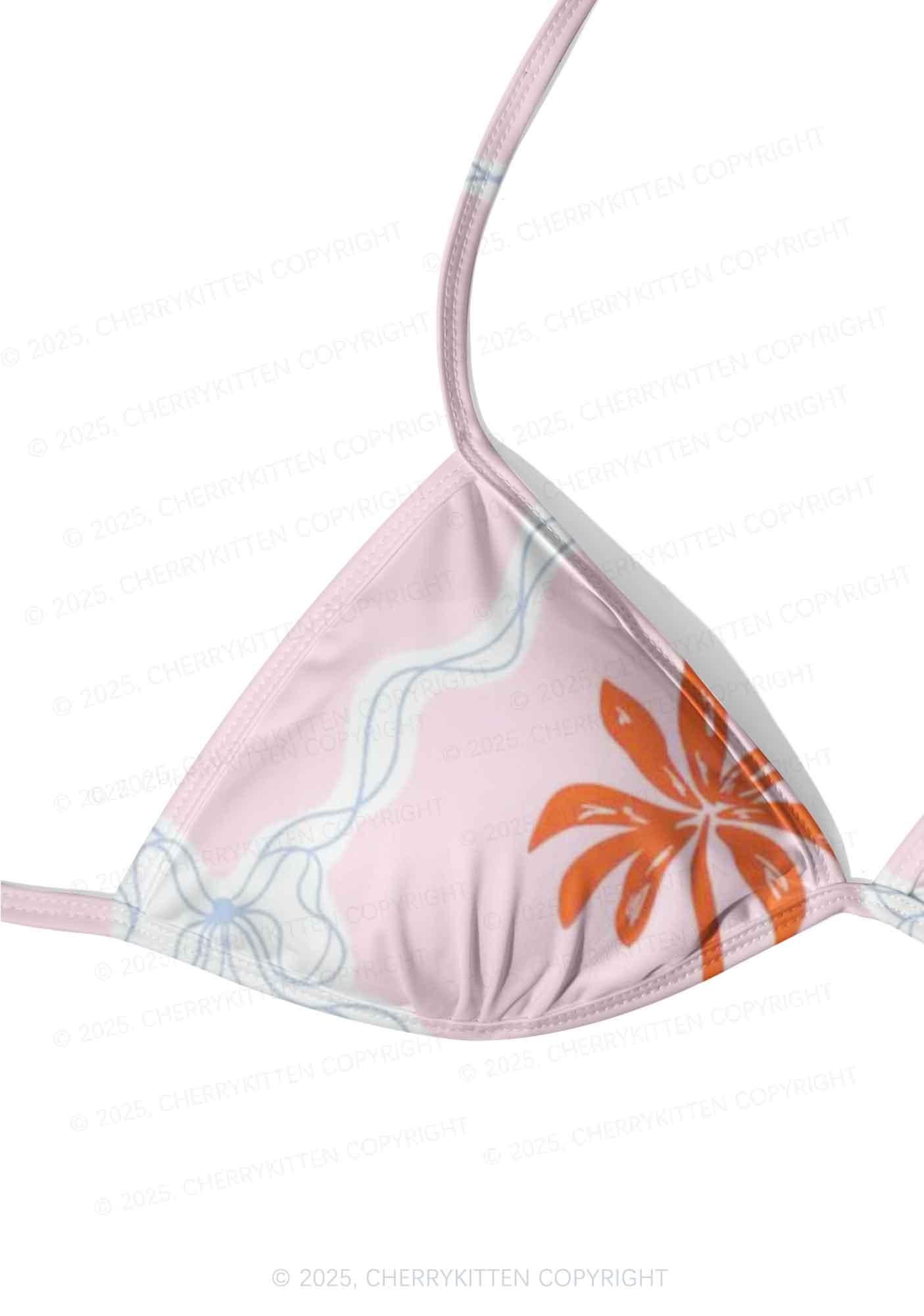 Pink Palm Y2K Print Bikini Set Cherrykitten - Image 4