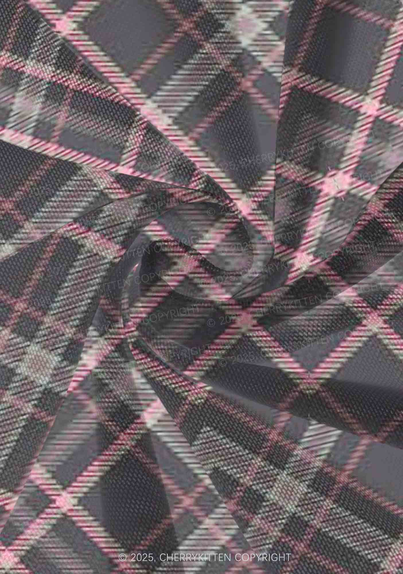 Pink Plaid Y2K Print Mini Layered Skirt Cherrykitten - Image 4