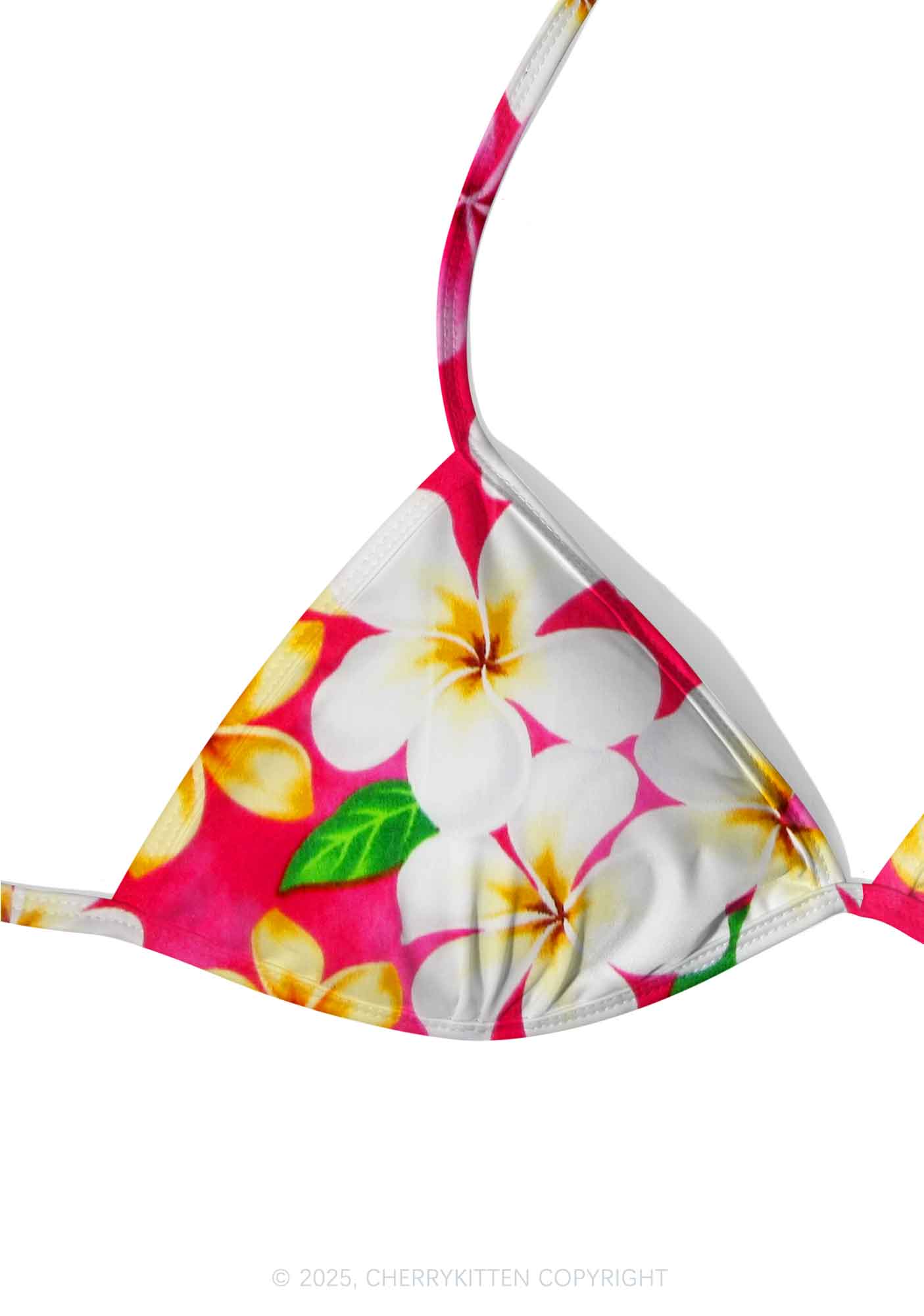 Pink Plumeria Y2K Print Bikini Set Cherrykitten - Image 4