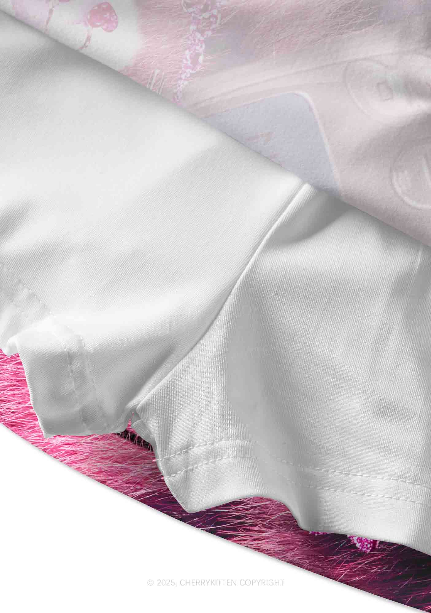 Pink Plush Phone Y2K Print Mini Skirt Cherrykitten - Image 3