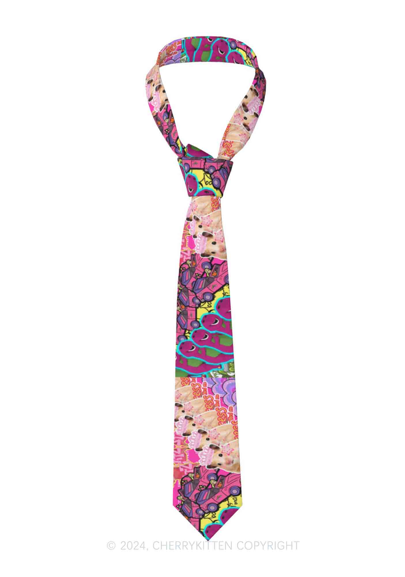 Pink Rat Y2K Necktie Cherrykitten - Image 3