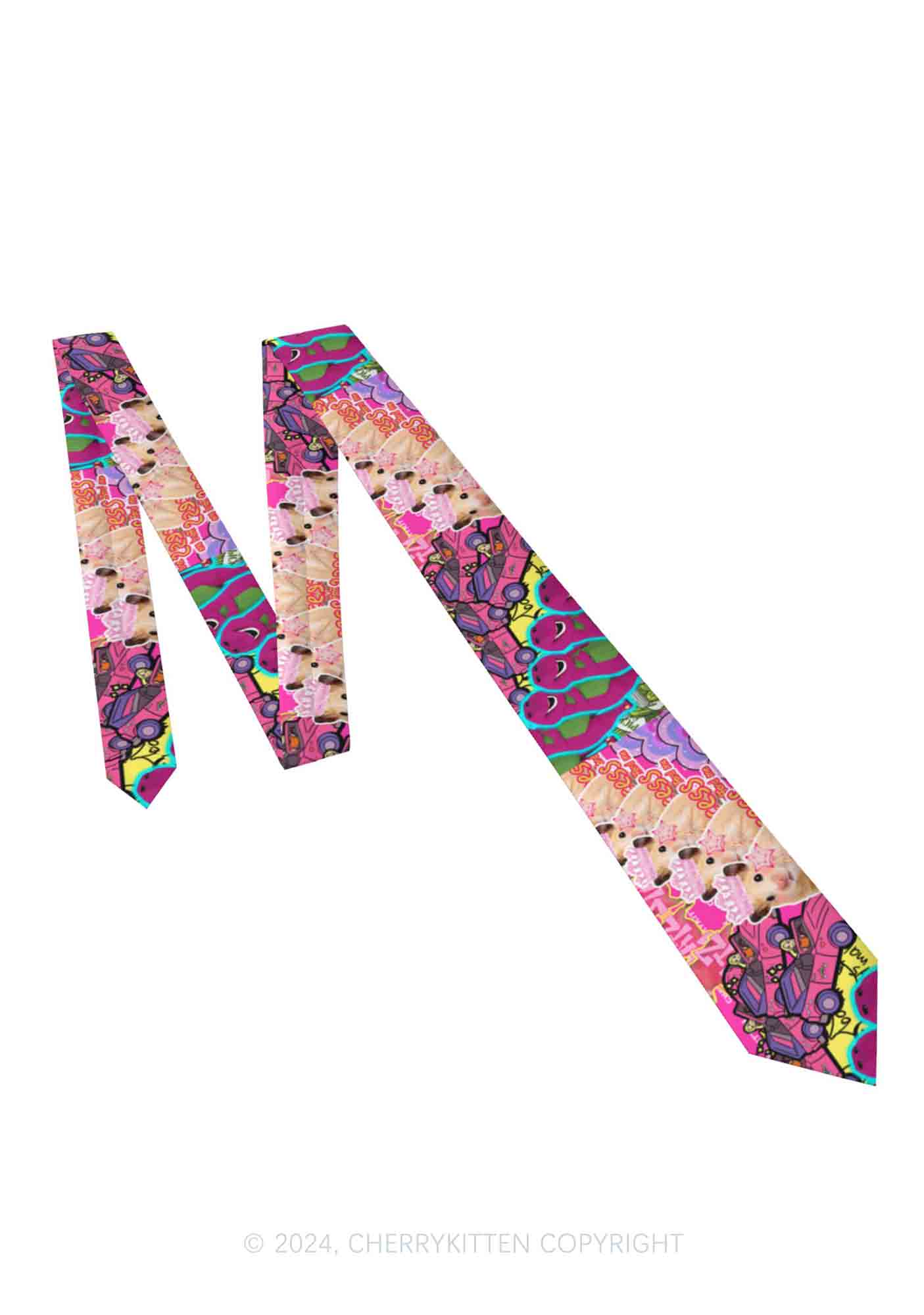 Pink Rat Y2K Necktie Cherrykitten - Image 4