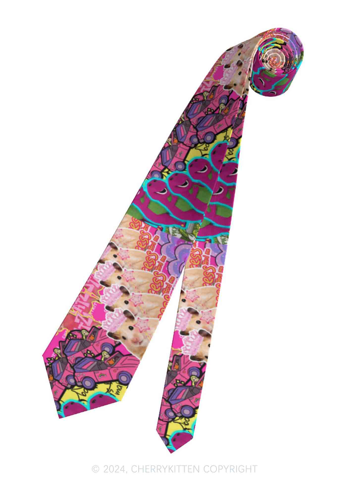 Pink Rat Y2K Necktie Cherrykitten - Image 5